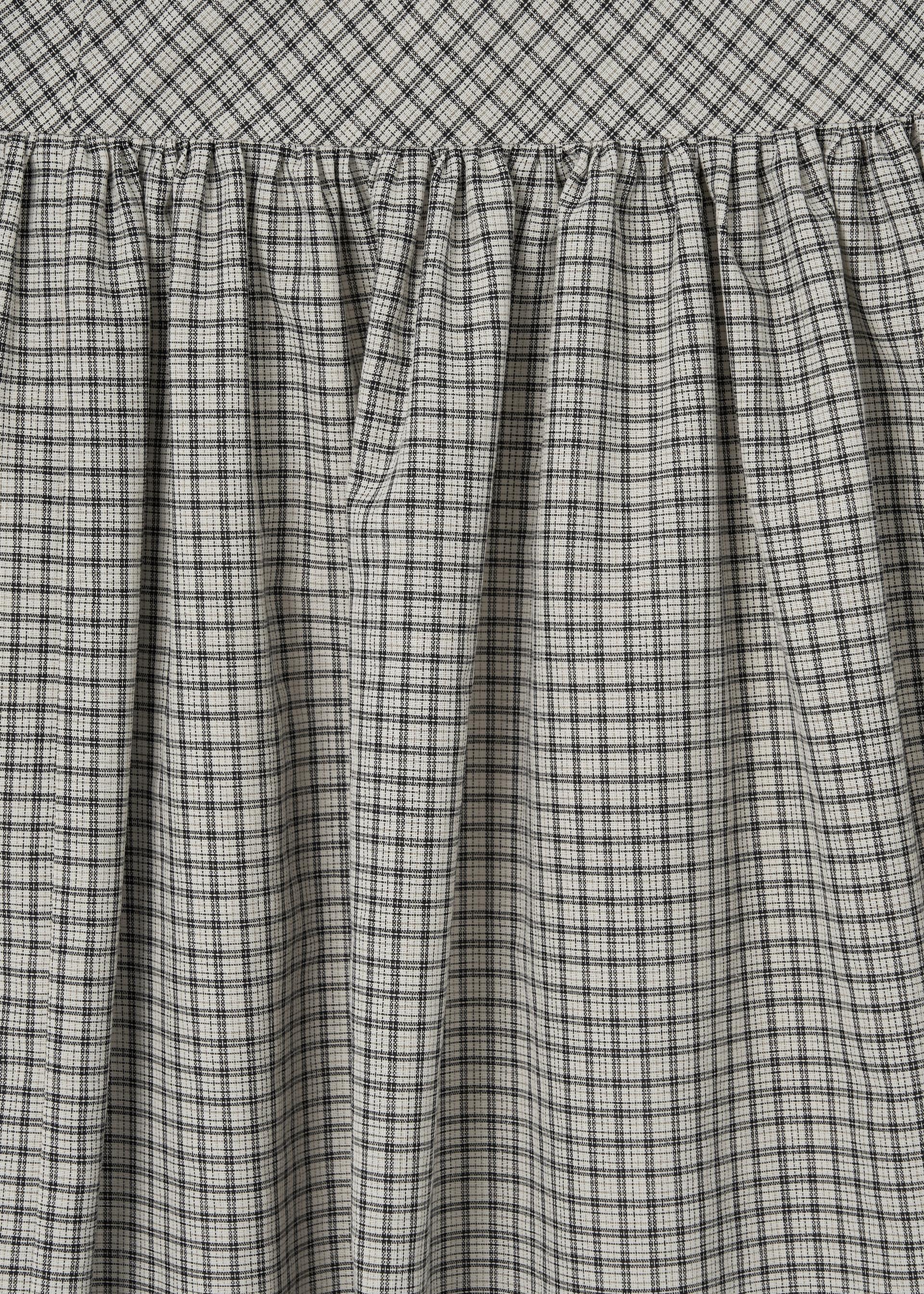 26SS SIDE DRAWSTRING FLARE SKIRT / CHECK