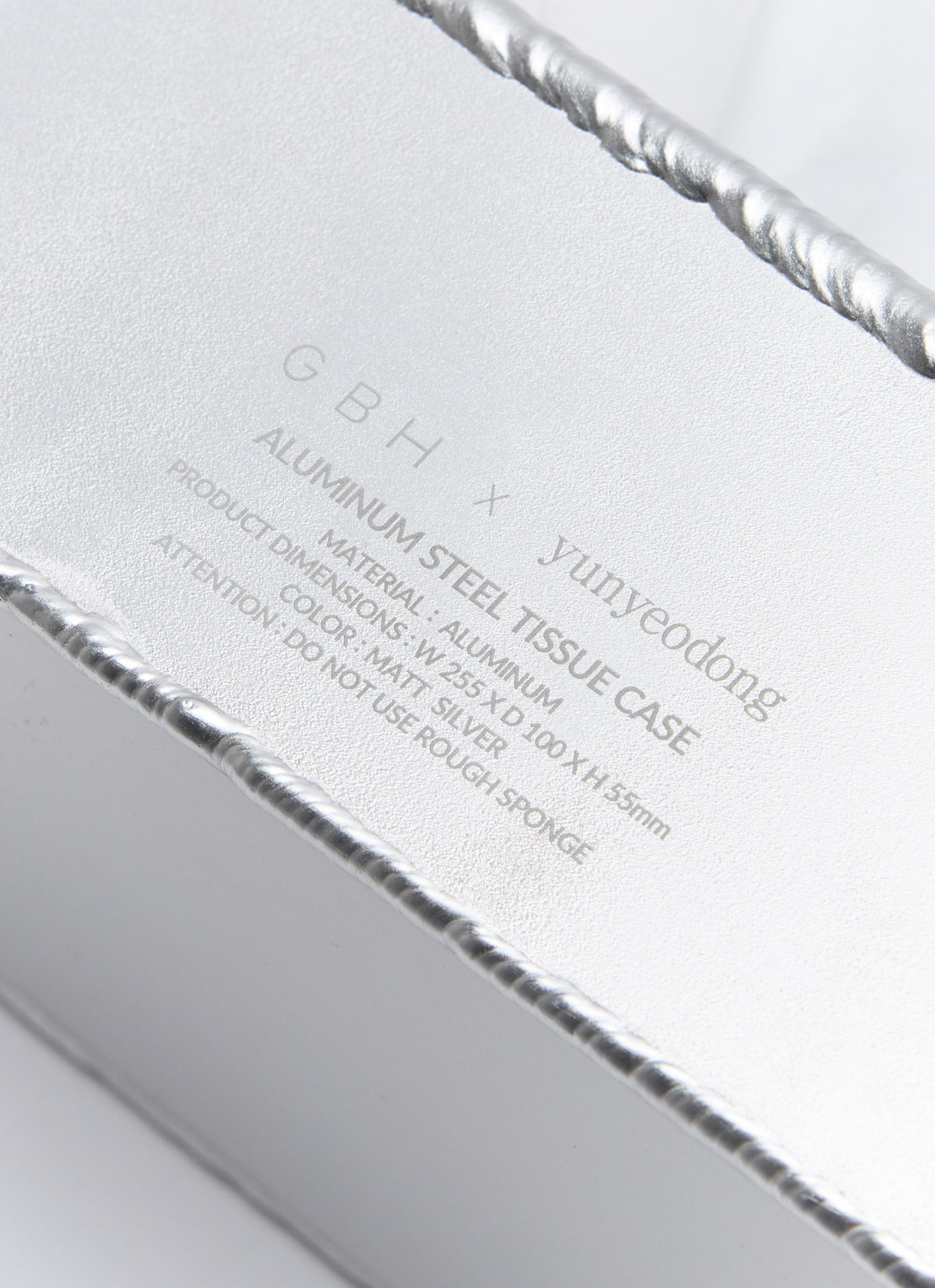 x Yunyeodong ALUMINUM STEEL TISSUE CASE / MATT SILVER