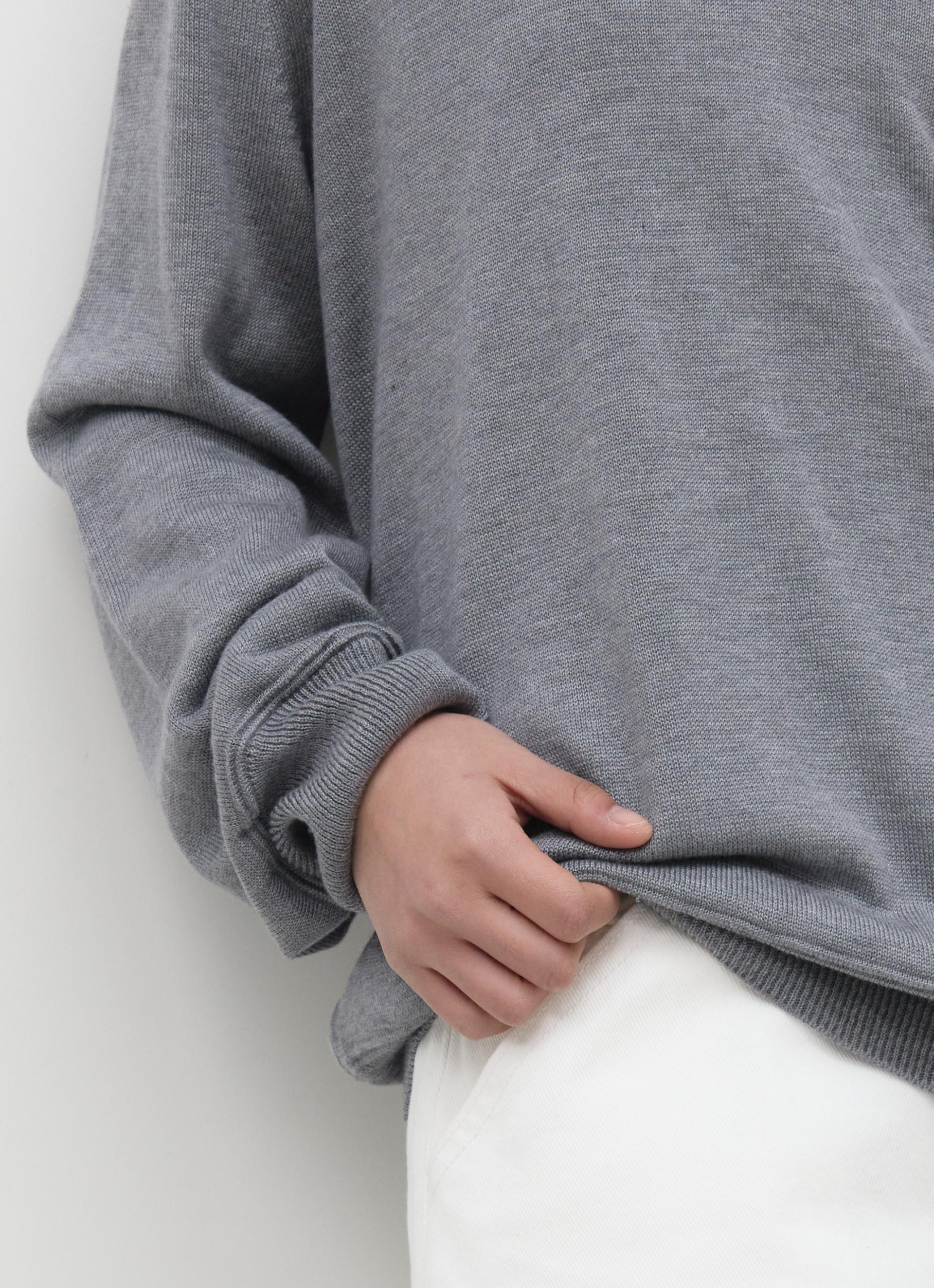 26SS LOOSE V-NECK KNIT / GREY