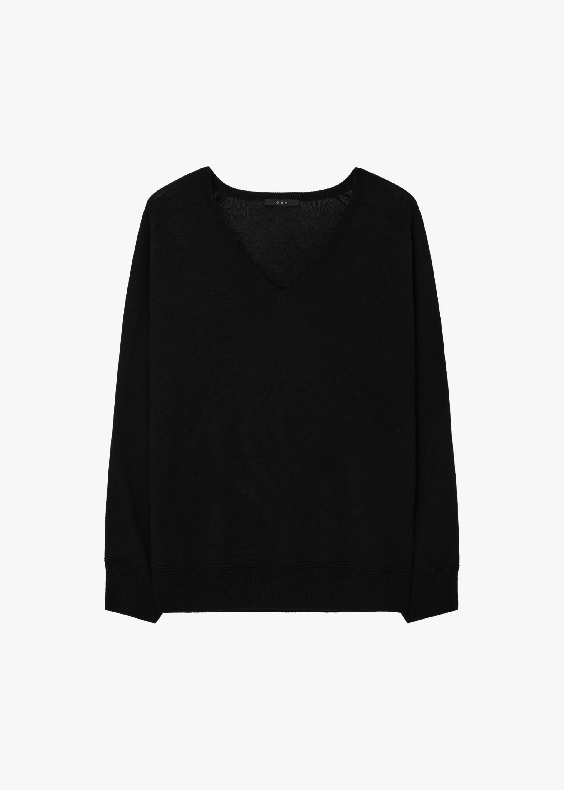 26SS LOOSE V-NECK KNIT / BLACK