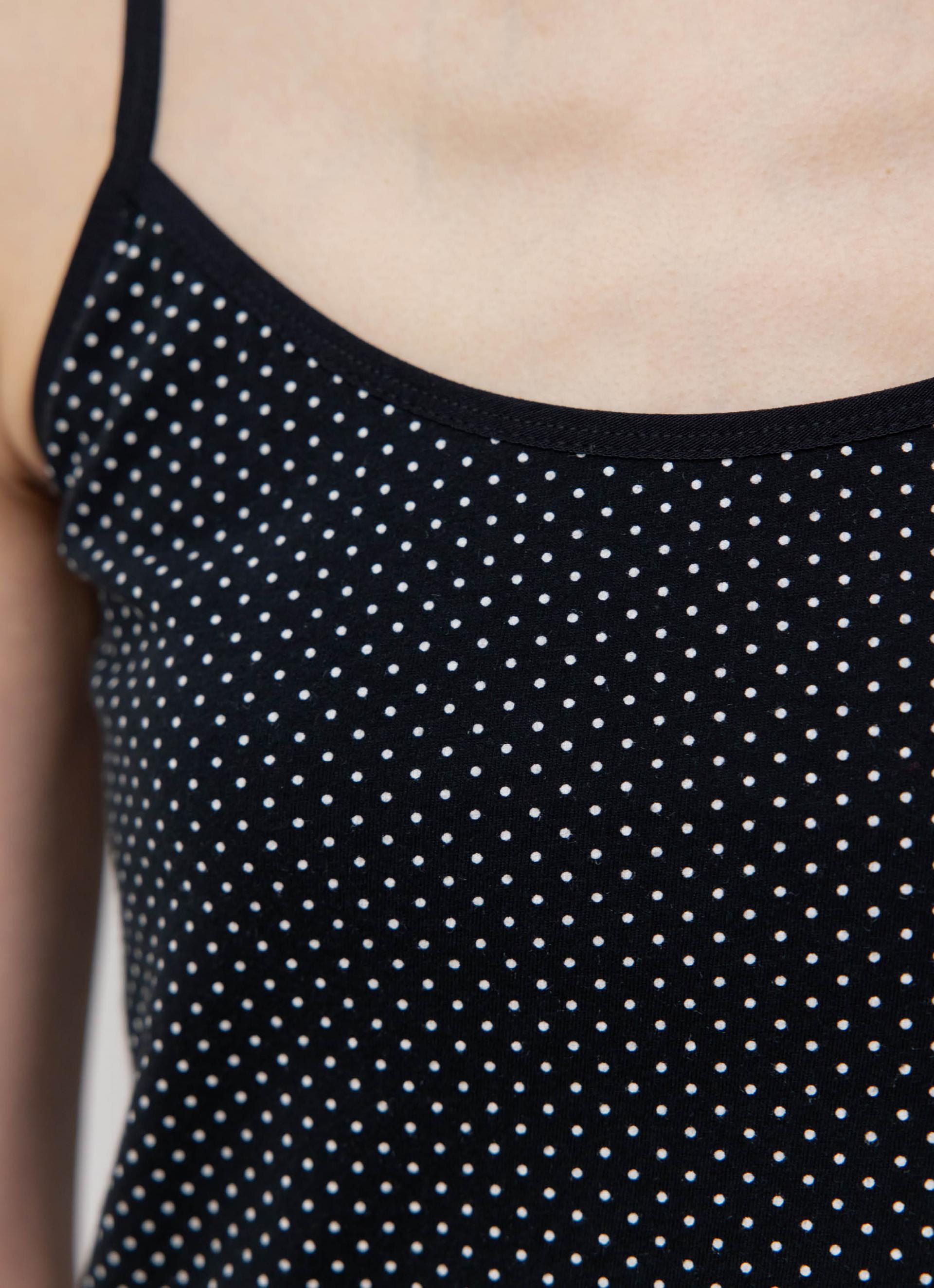26SS SLIM FIT DOT SLEEVELESS / BLACK