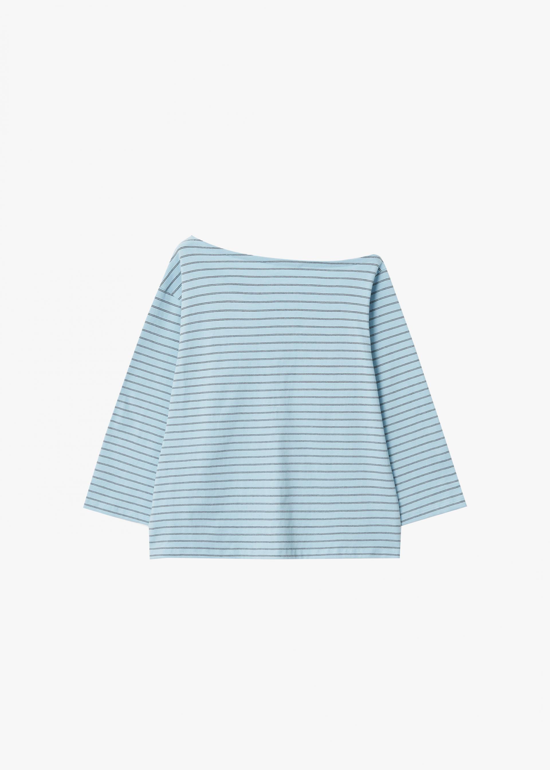 26SS OFF SHOULDER STRIPE TOP / BLUE