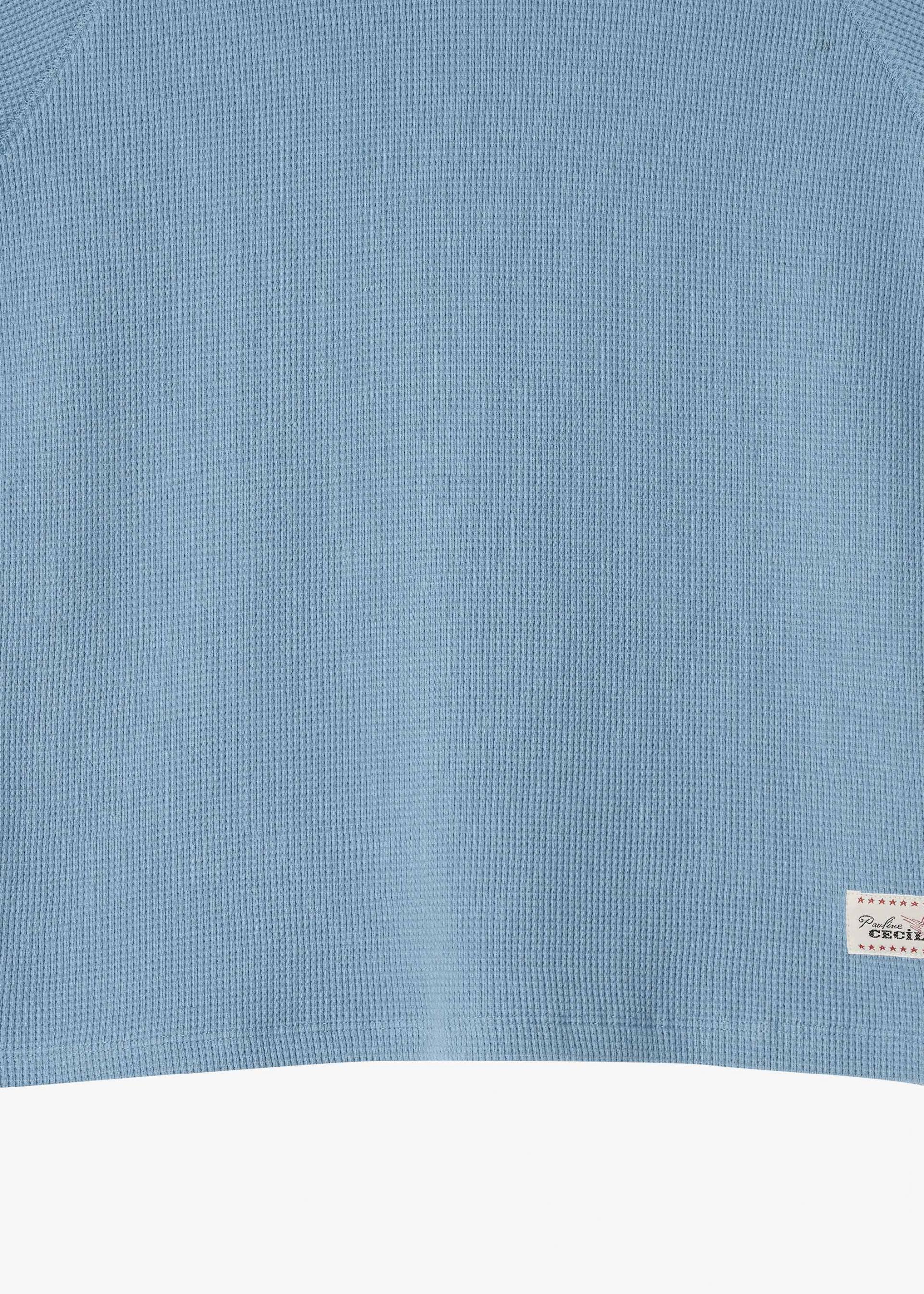 26SS PETITE WAFFLE TOP / LIGHT BLUE