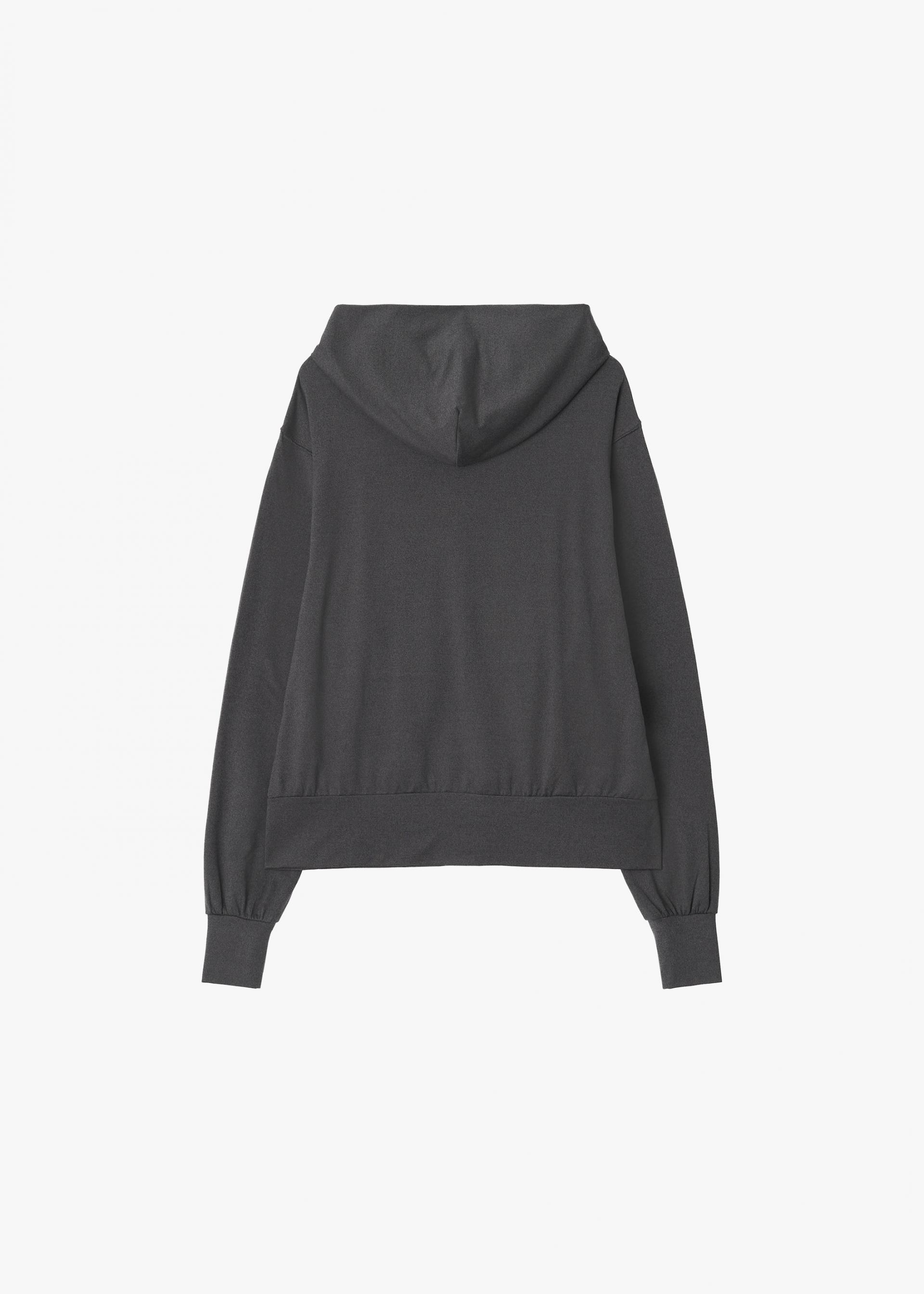 26SS DRAW HOOD ZIP-UP / CHARCOAL