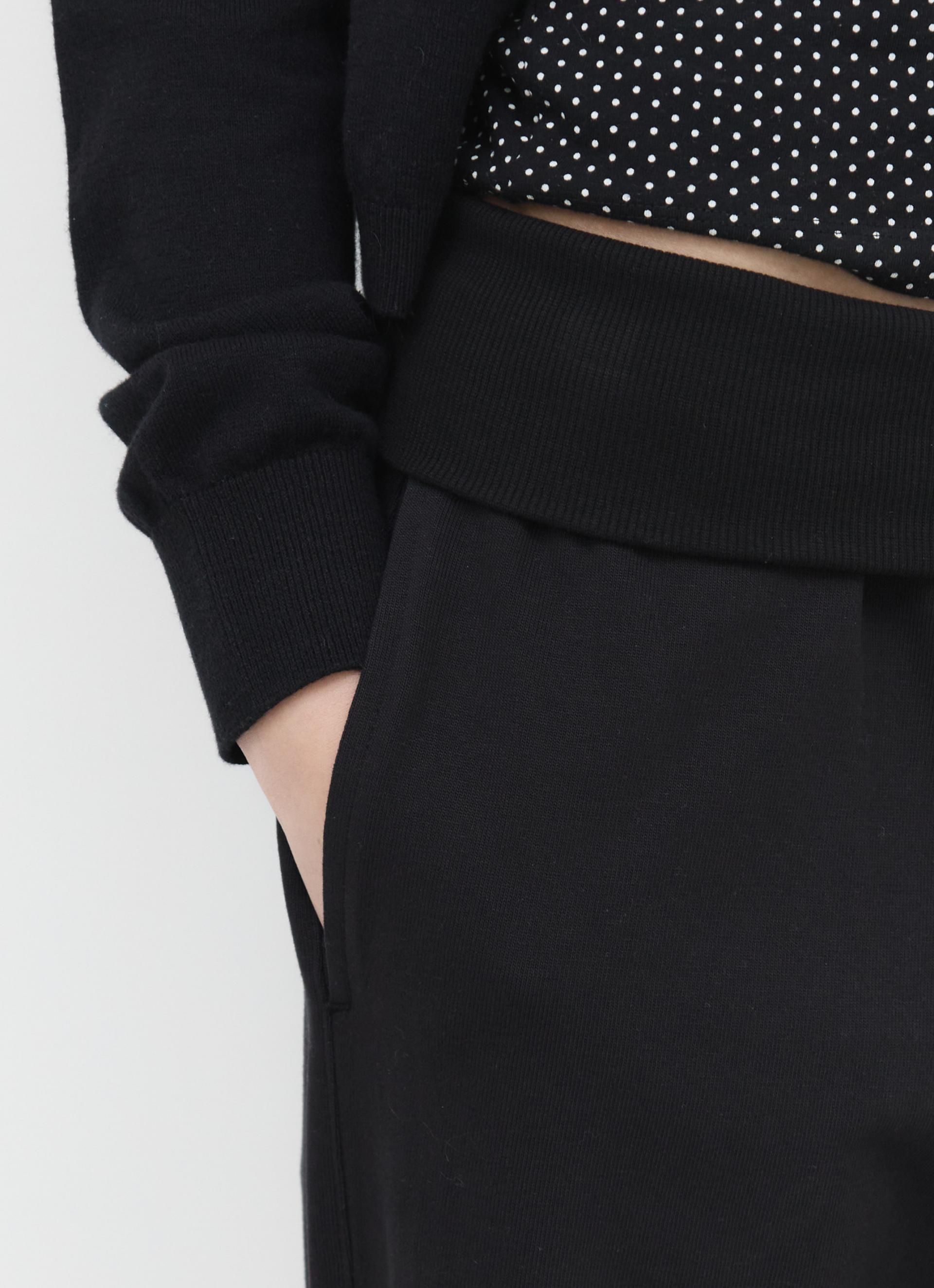 26SS FOLD OVER LONG PANTS / BLACK