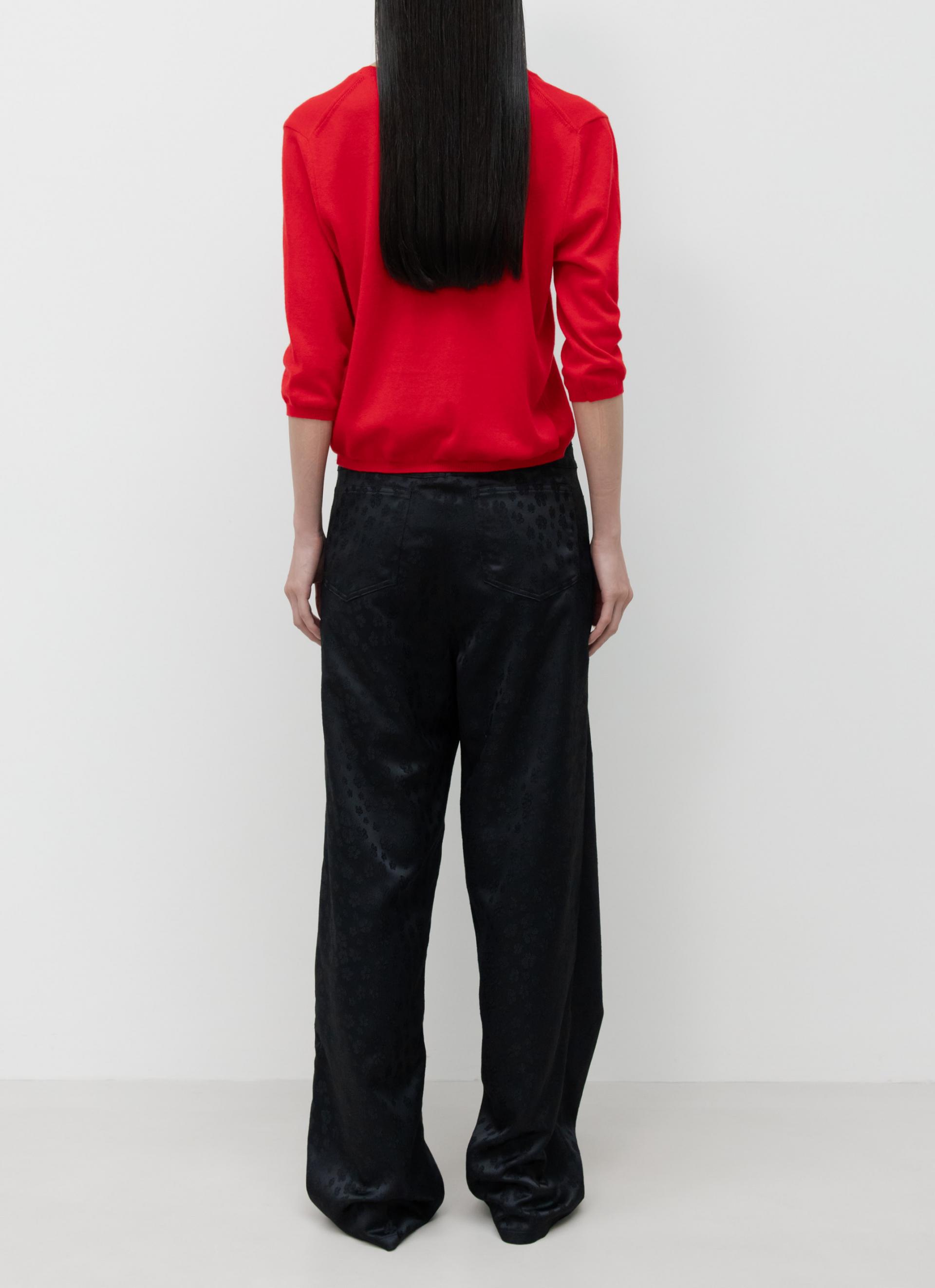 26SS JACQUARD STRAIGHT PANTS / BLACK