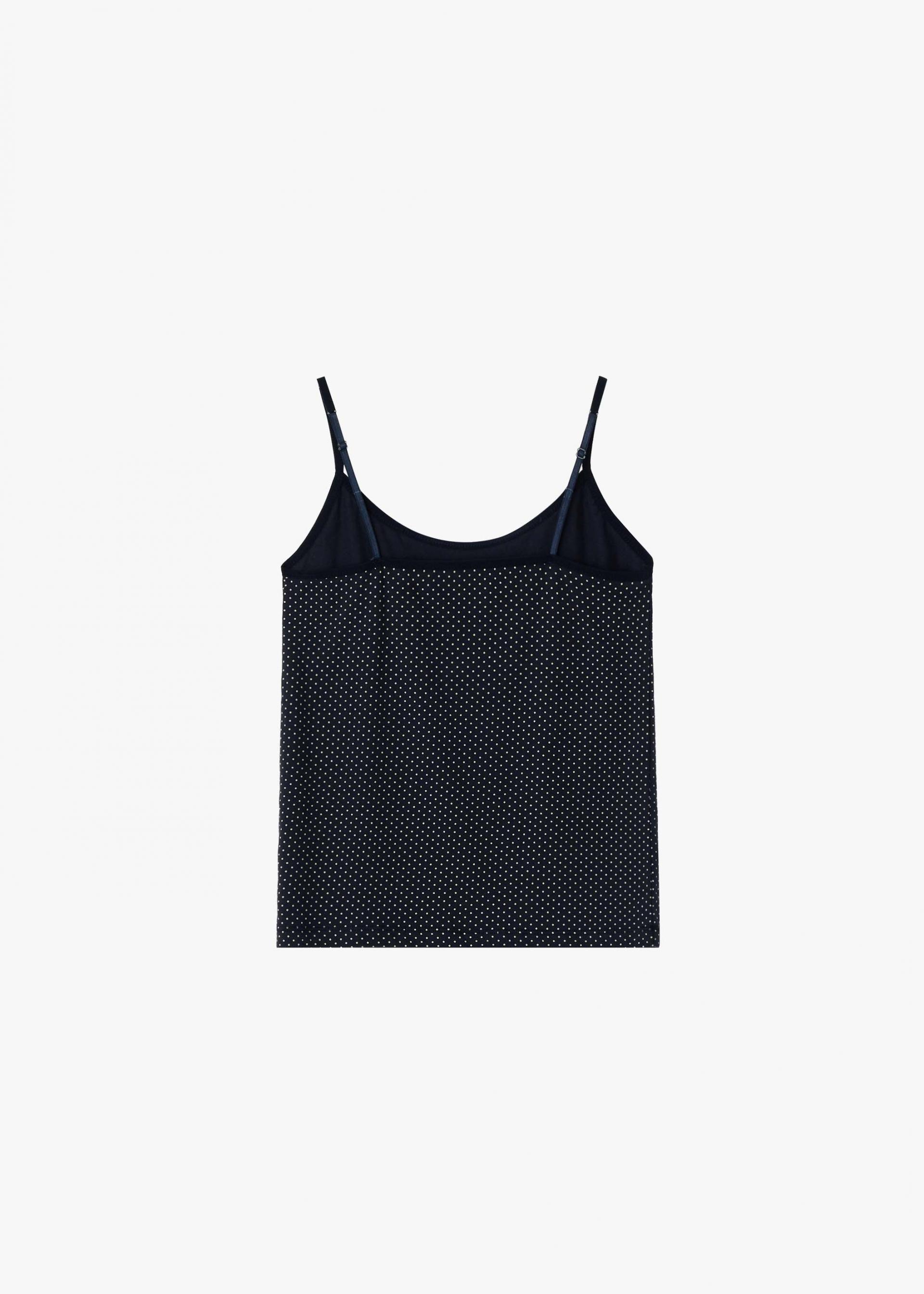 26SS SLIM FIT DOT SLEEVELESS / NAVY