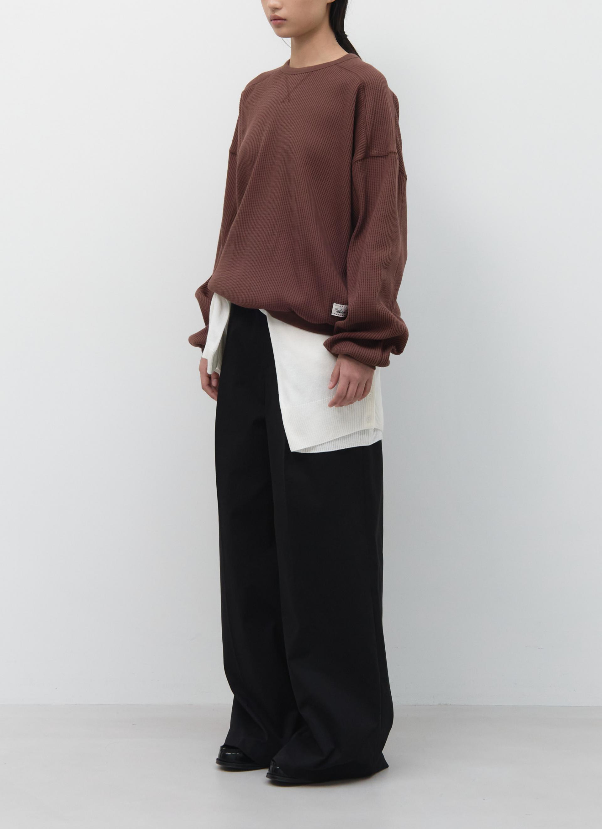 26SS WAFFLE TOP / BROWN