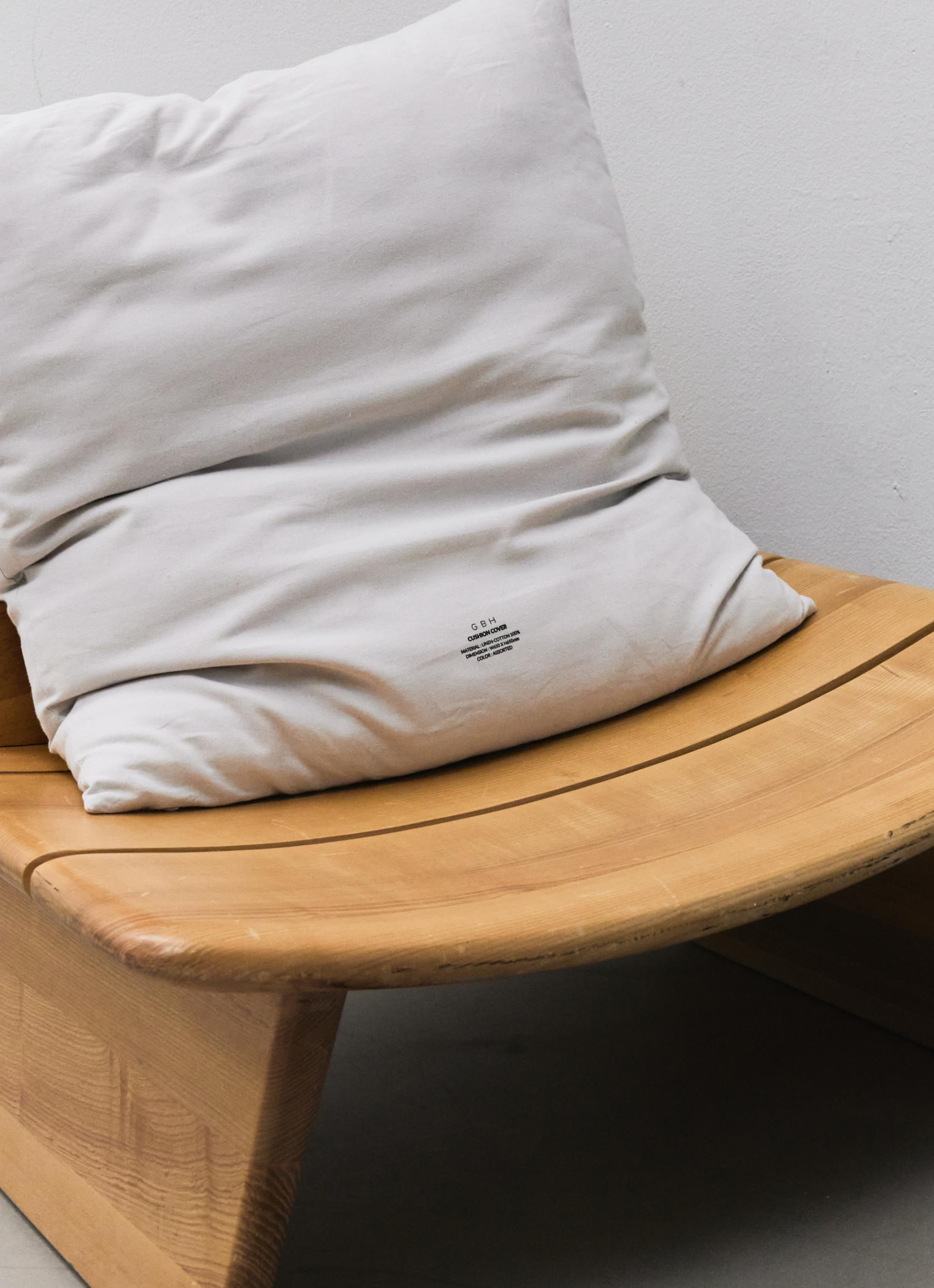 PATCHWORK CUSHION COVER / ASH (65x65cm)