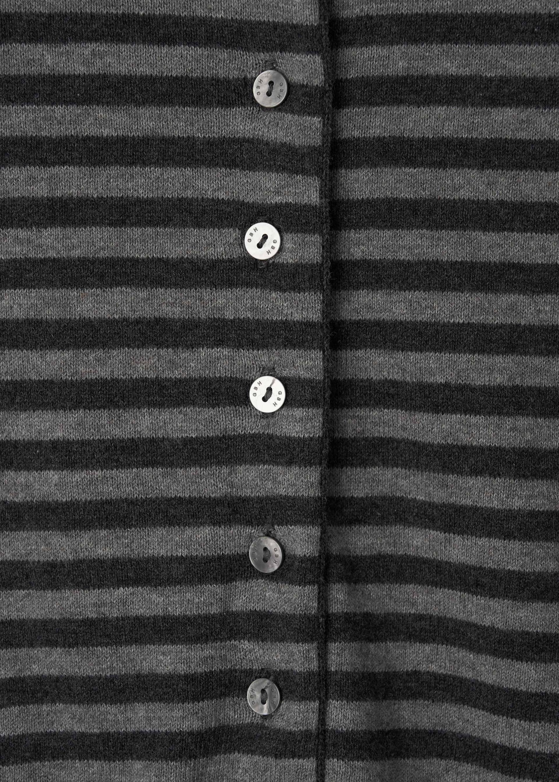 26SS CASHMERE ANG CARDIGAN / GREY STRIPE