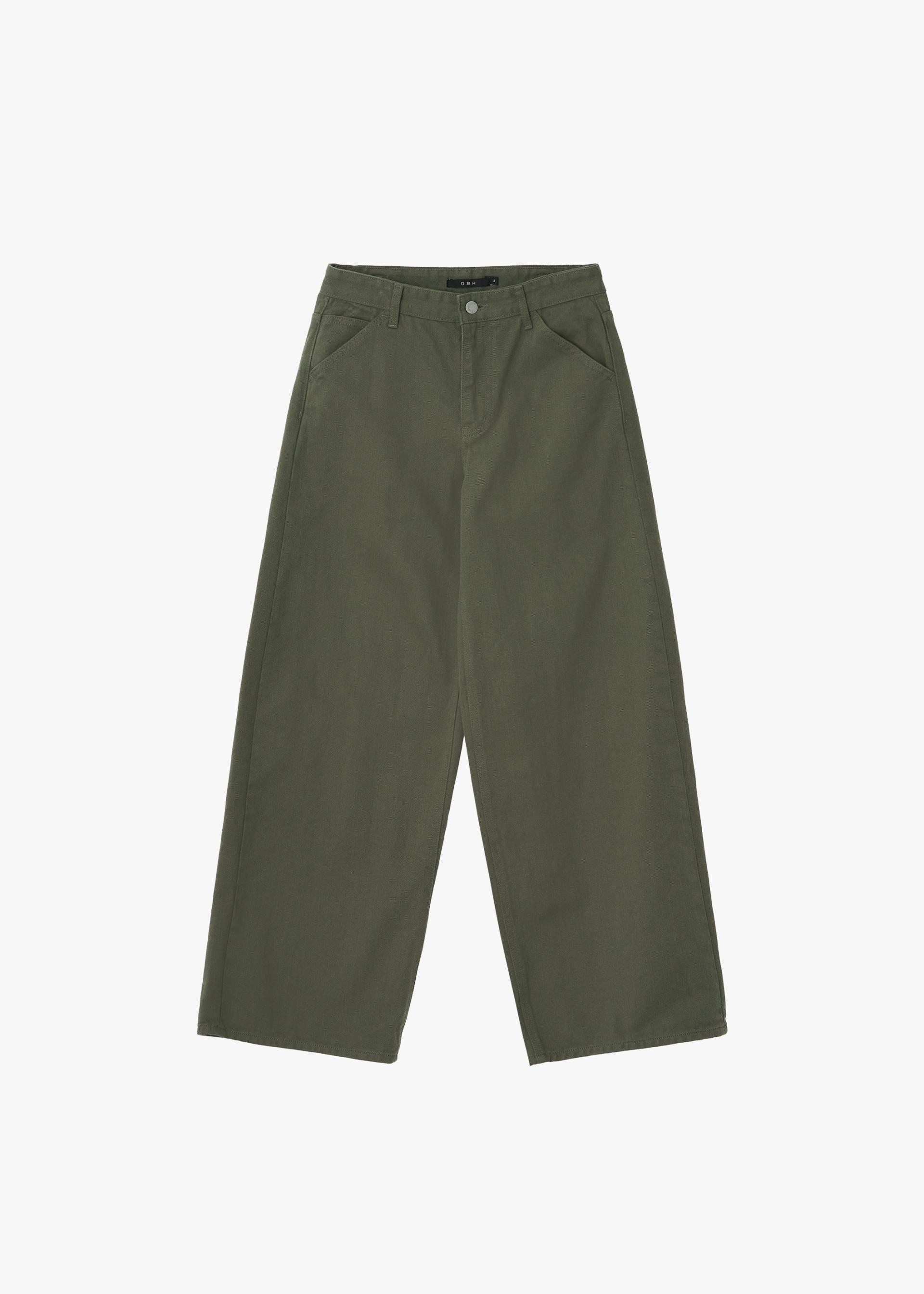 26SS WIDE CINCH-BACK JEAN / KHAKI