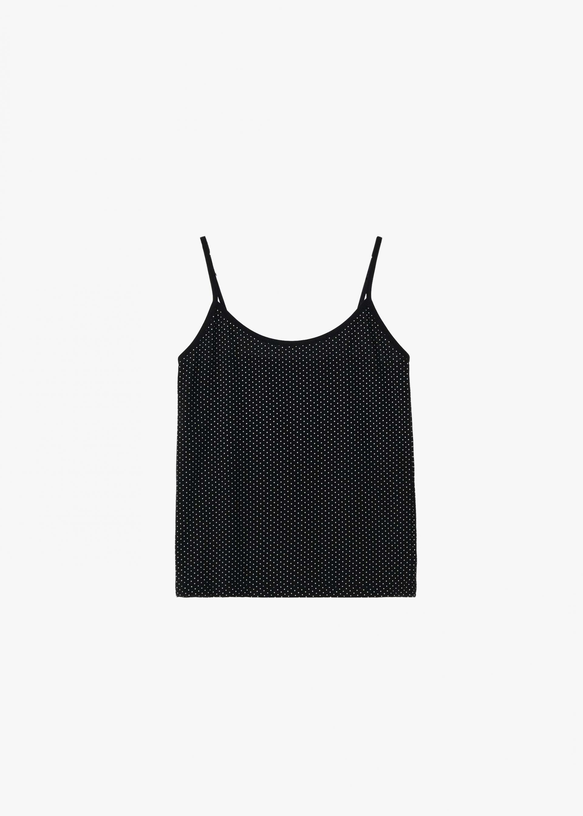26SS SLIM FIT DOT SLEEVELESS / BLACK