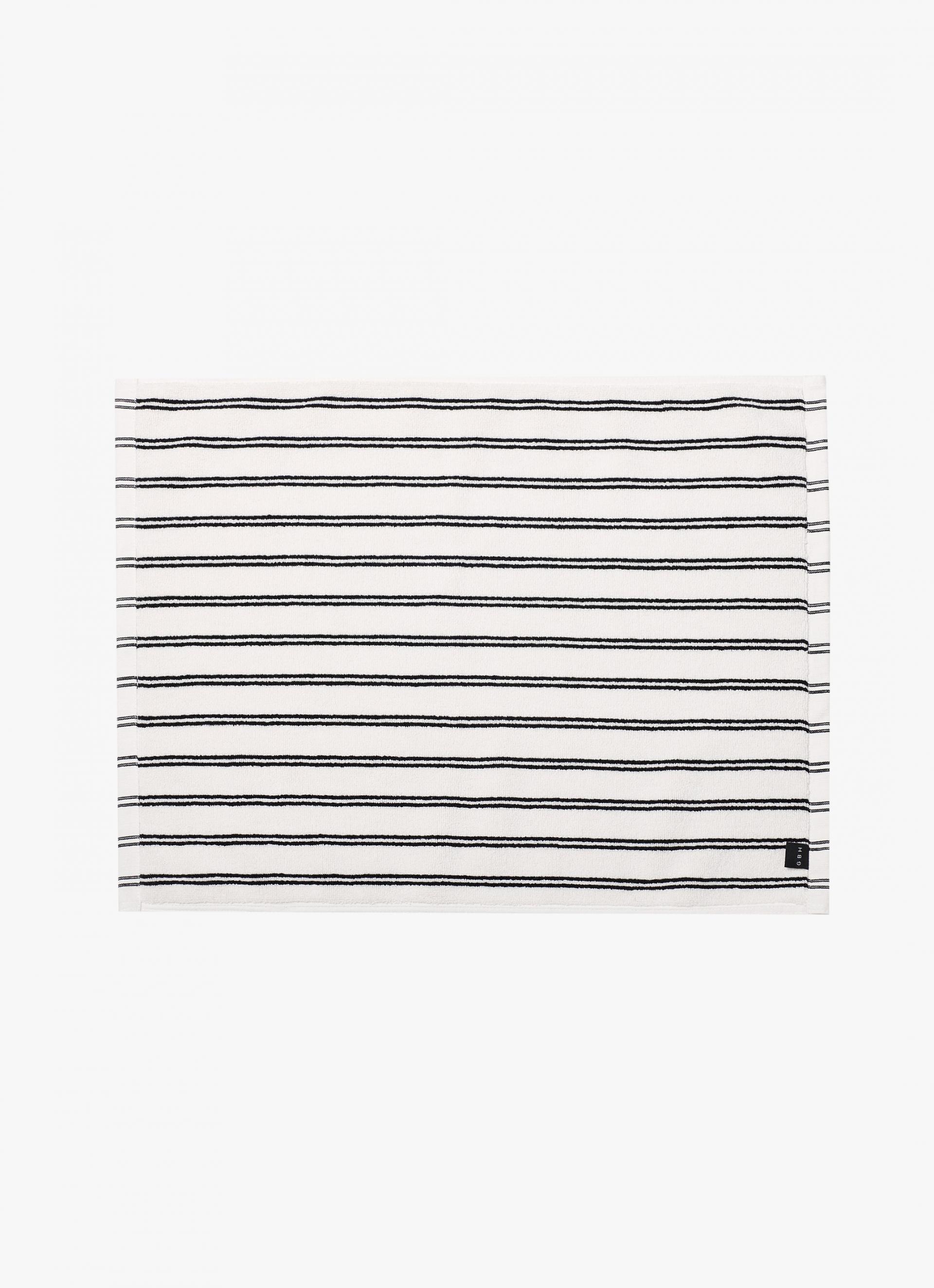 FOOT MAT_STRIPE TWIN WHITE