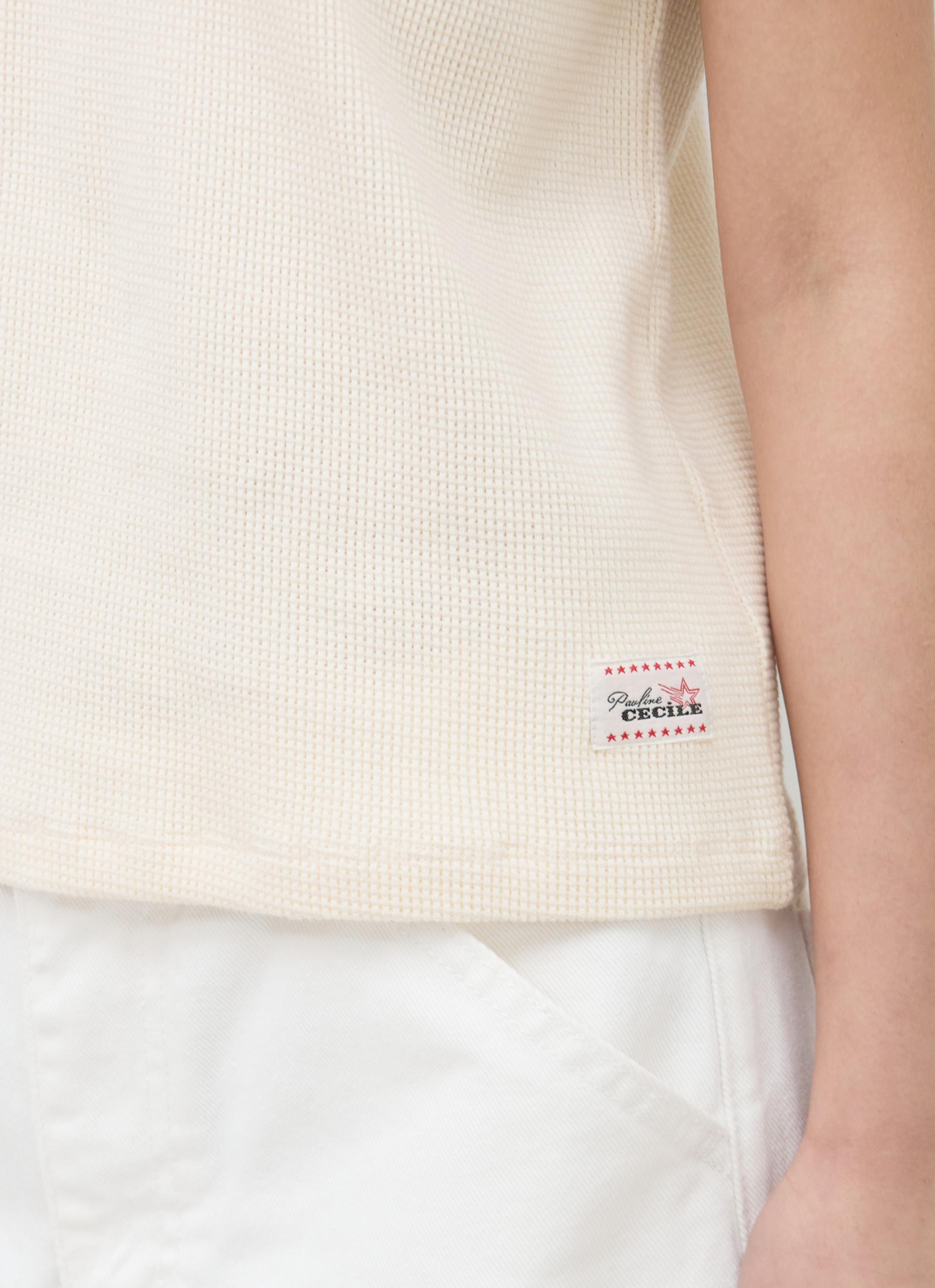 26SS PETITE WAFFLE TOP / CREAM