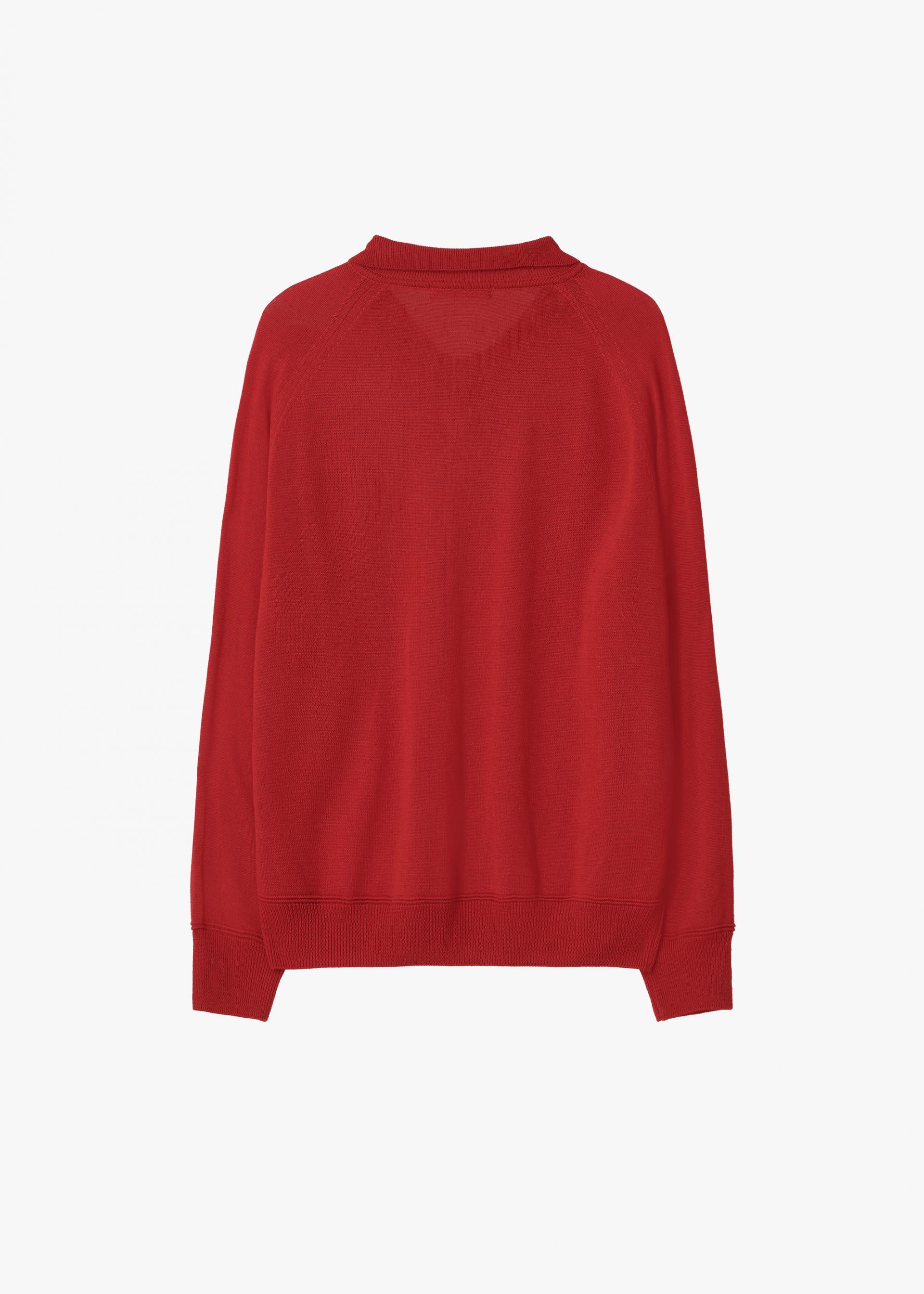 26SS WOOL SILK POLO KNIT / RED