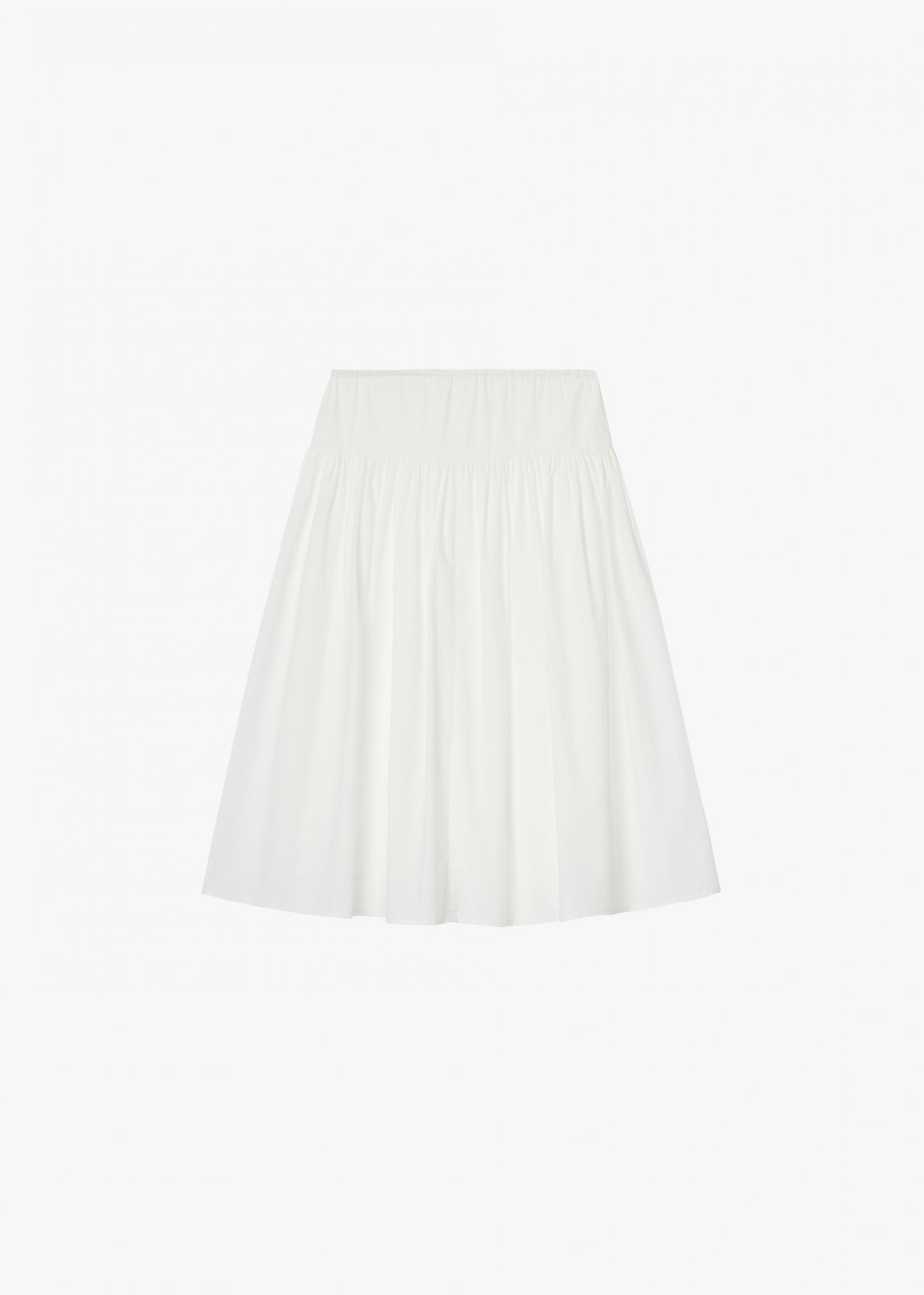 26SS SIDE DRAWSTRING FLARE SKIRT / WHITE