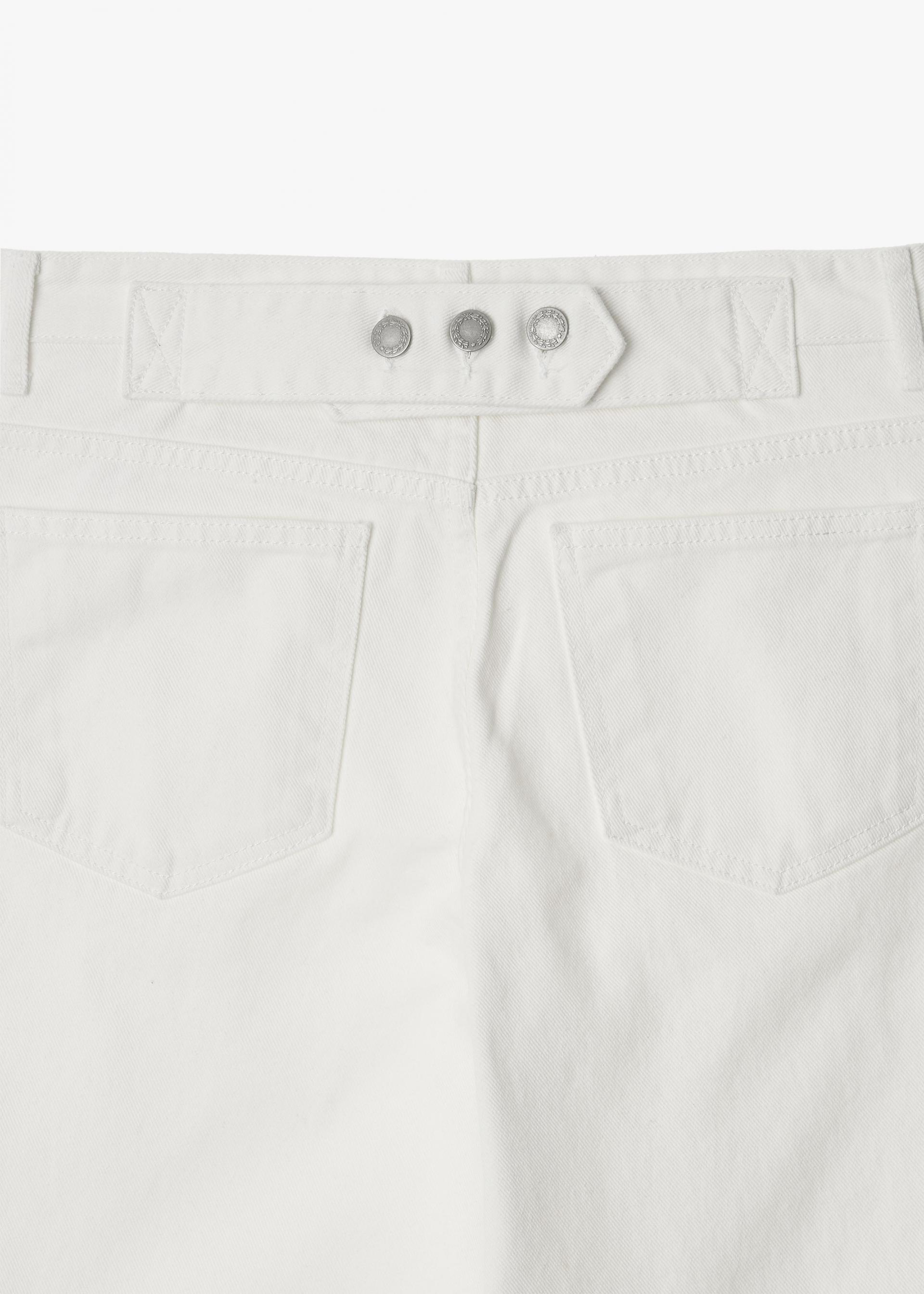 26SS WIDE CINCH-BACK JEAN / WHITE