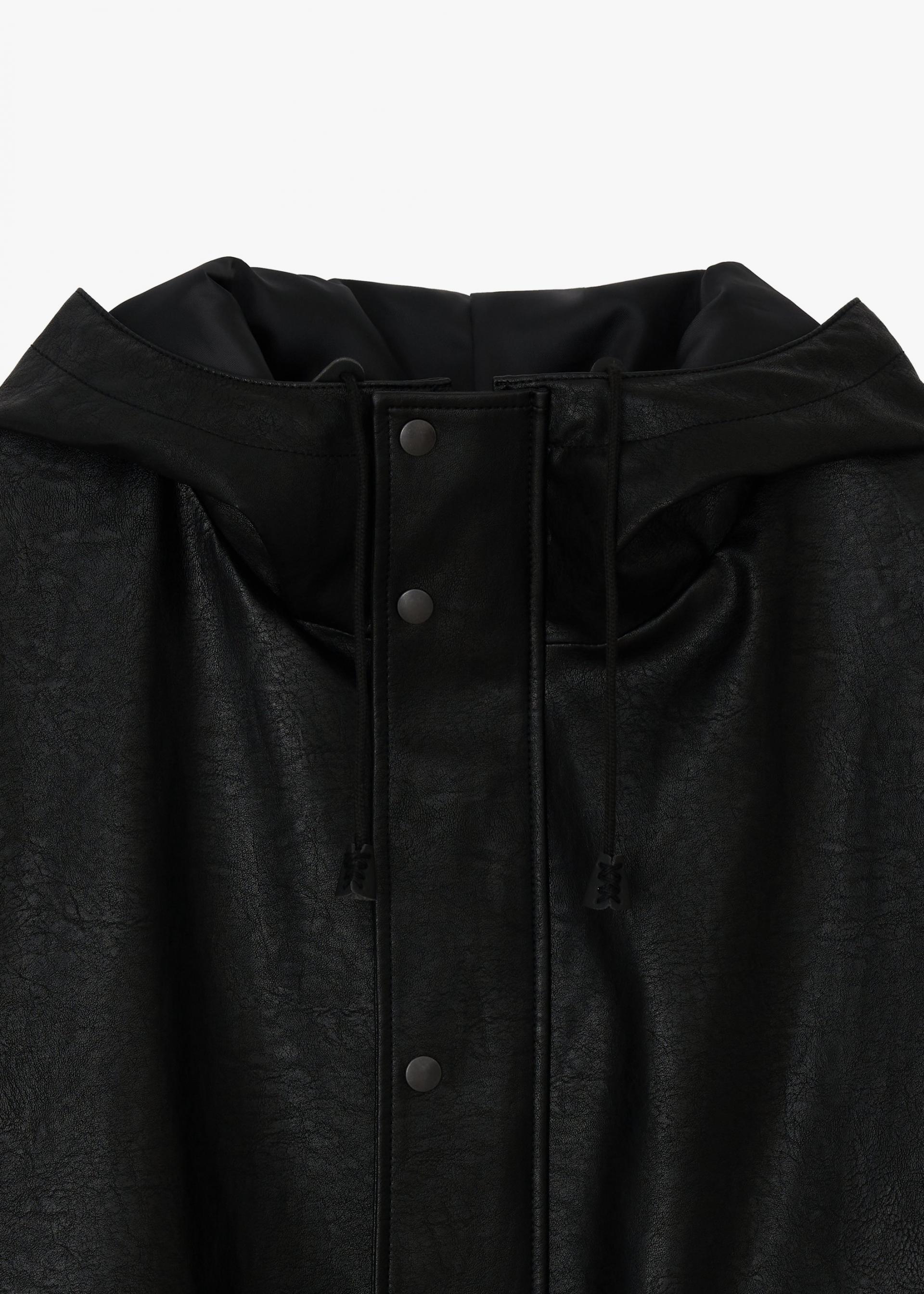 26SS HUNTING FAUX LEATHER JACKET / BLACK