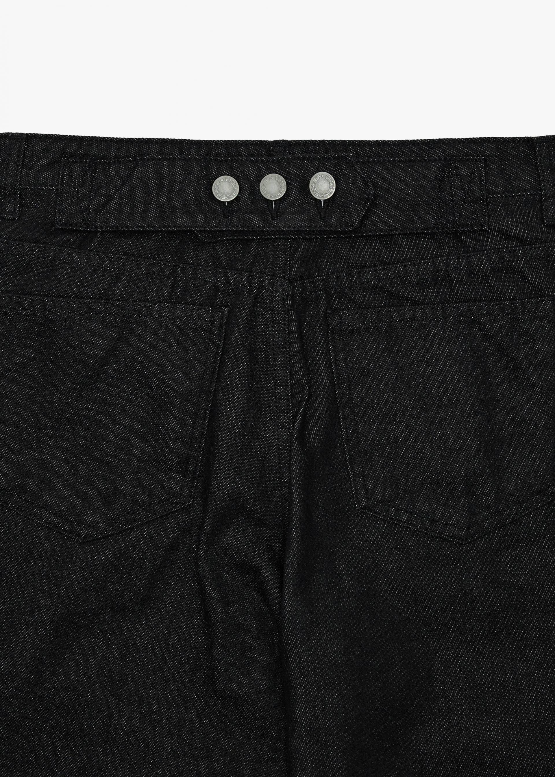 26SS WIDE CINCH-BACK JEAN / BLACK
