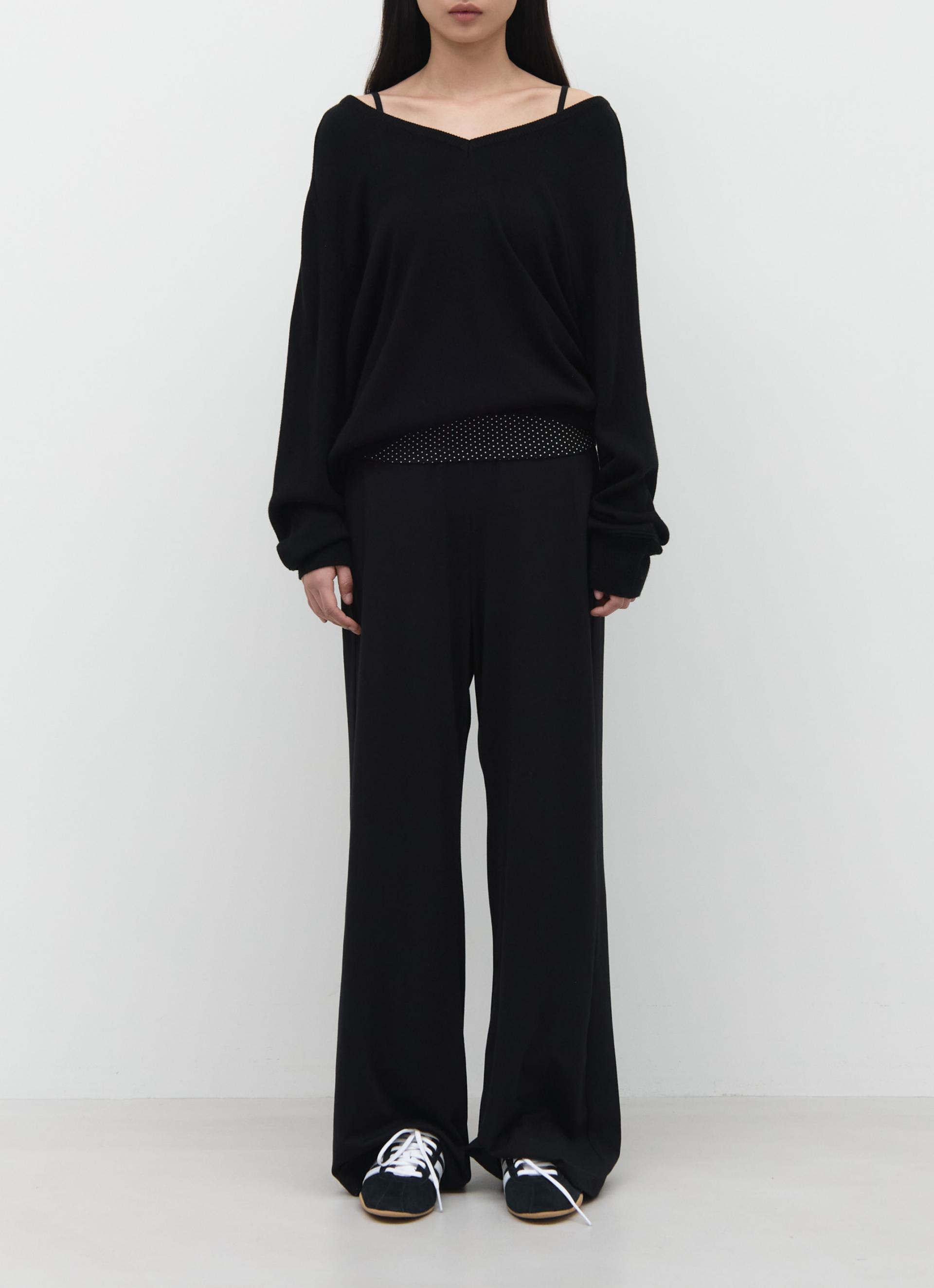 26SS LOOSE V-NECK KNIT / BLACK