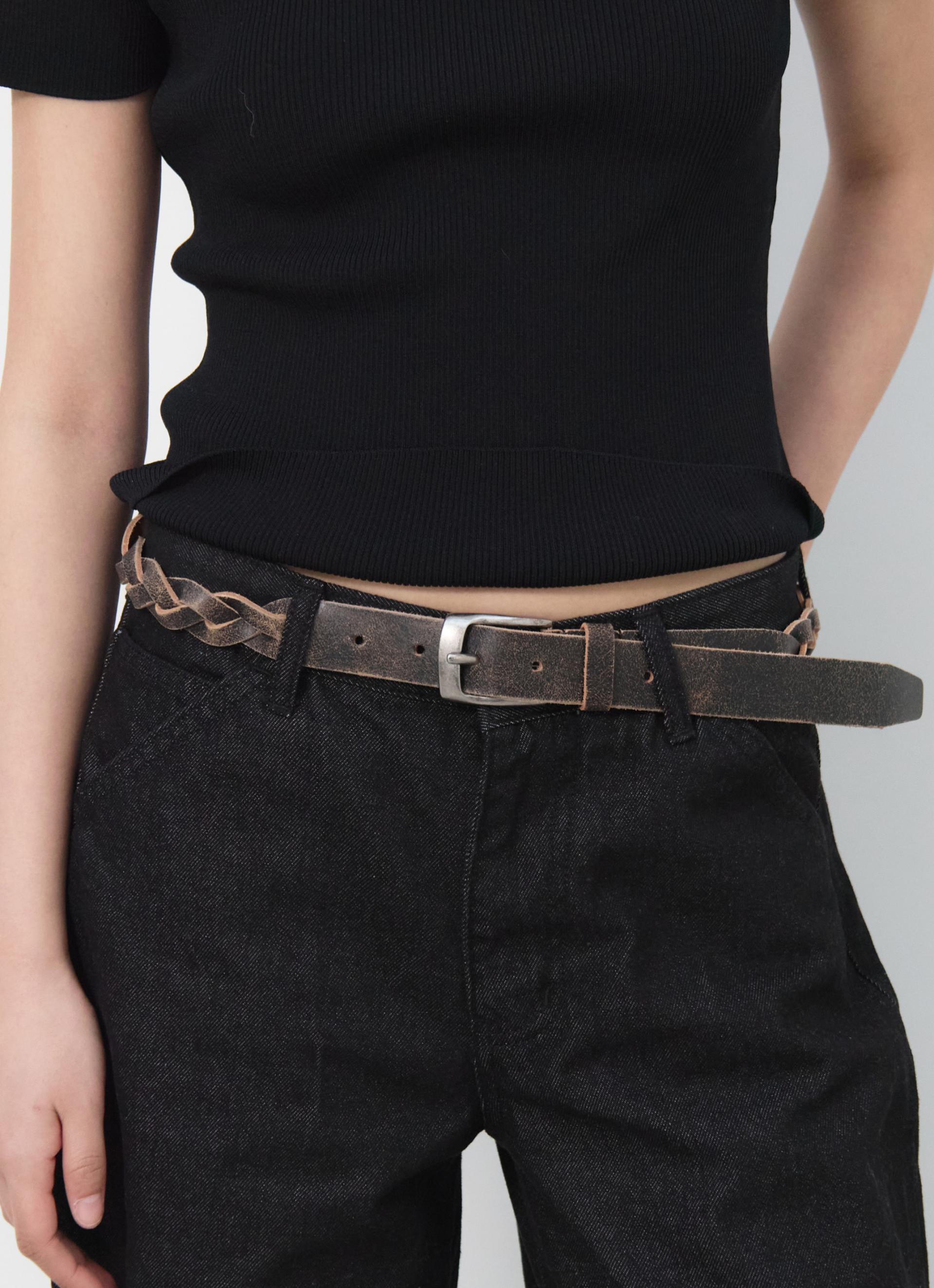 26SS TWIST BELT / DARK BROWN