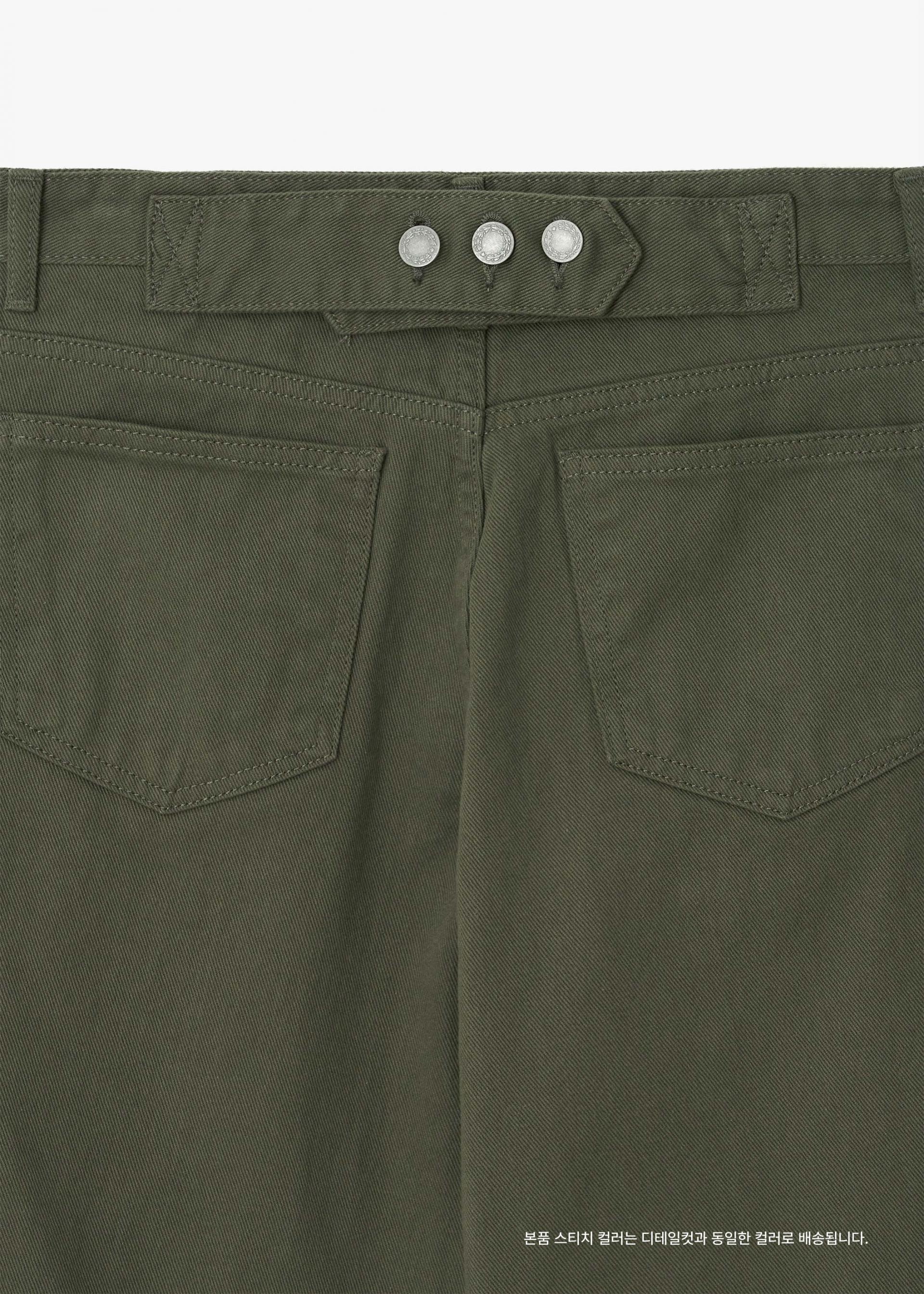 26SS WIDE CINCH-BACK JEAN / KHAKI
