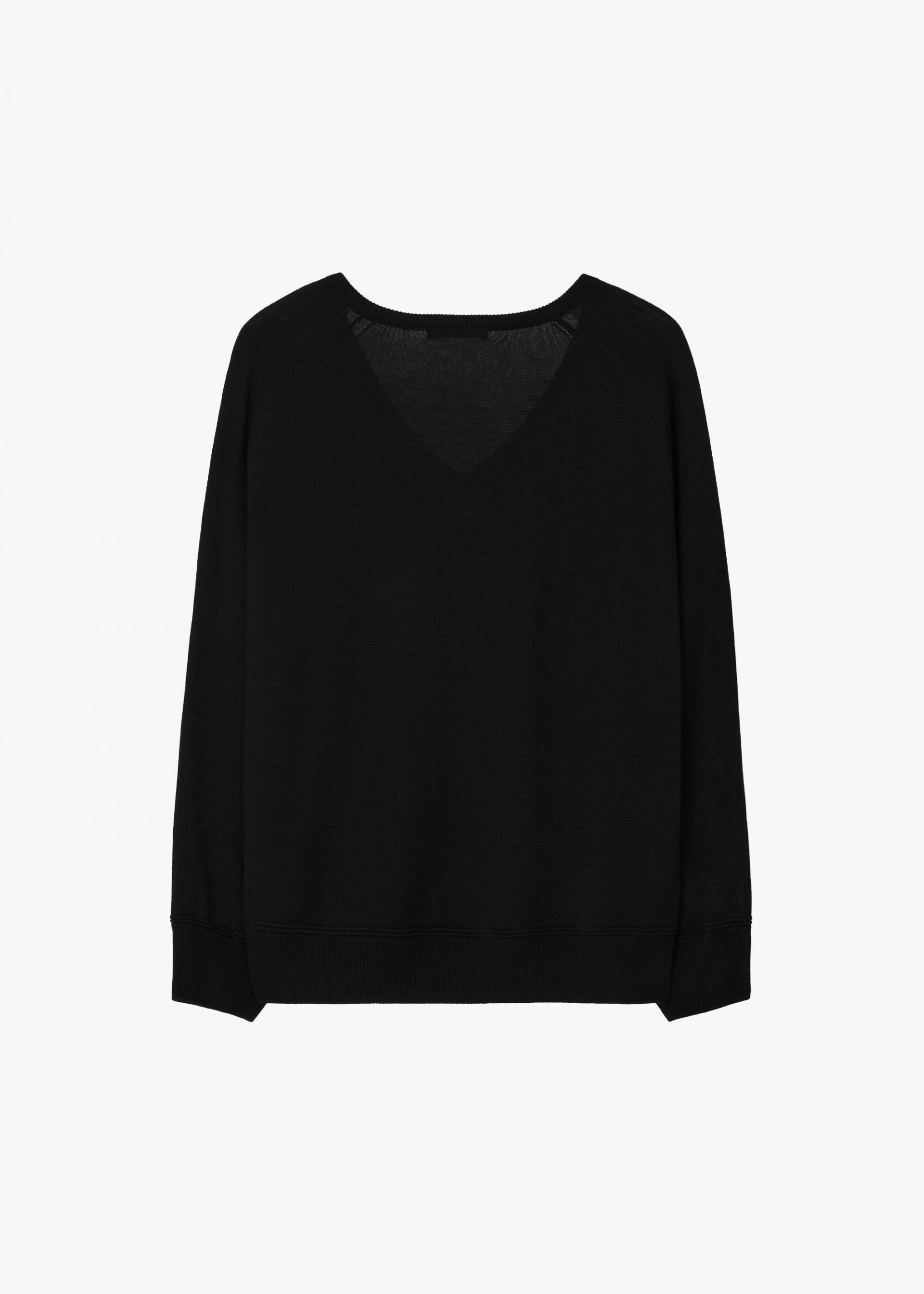 26SS LOOSE V-NECK KNIT / BLACK