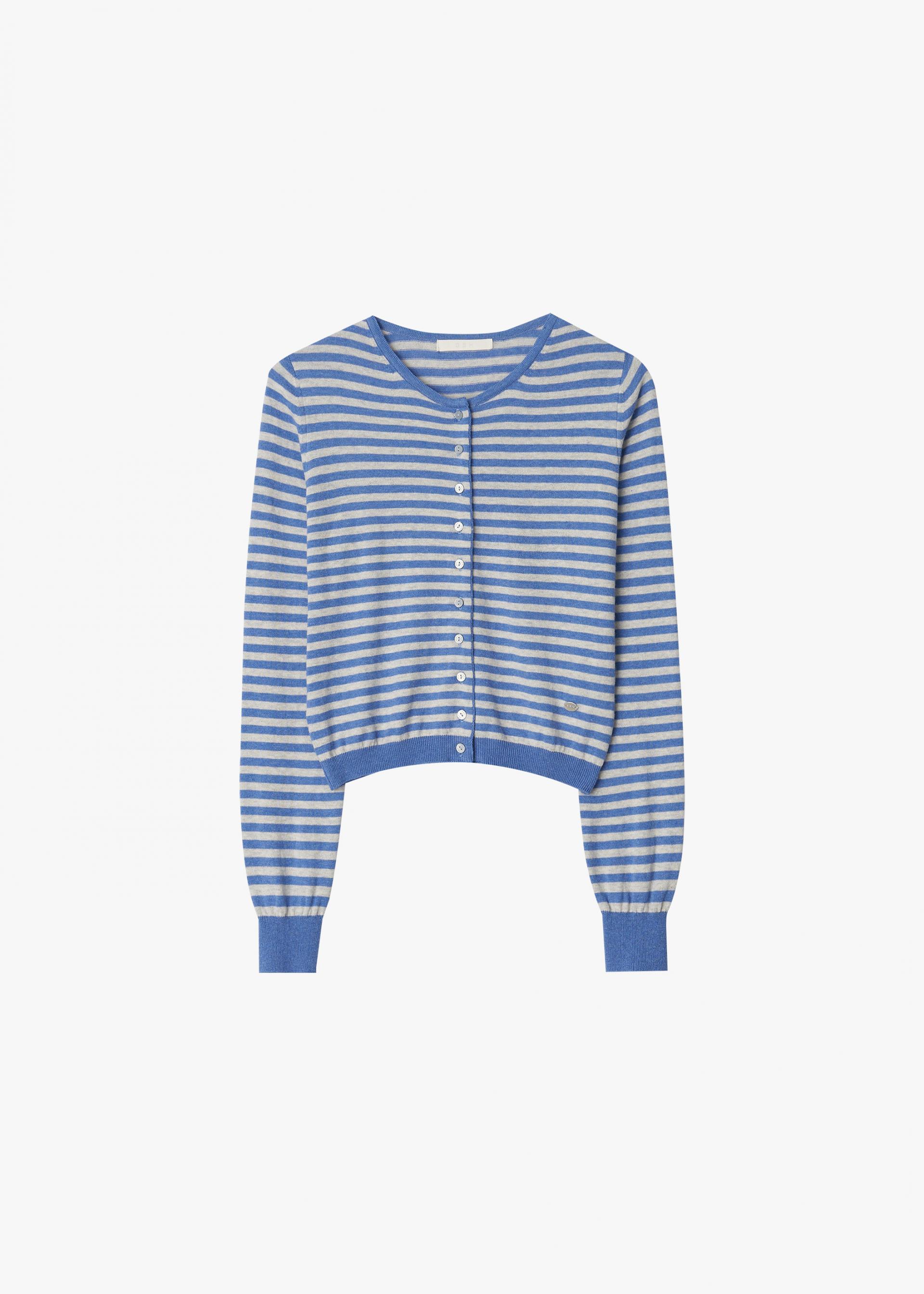 26SS CASHMERE ANG CARDIGAN / BLUE STRIPE
