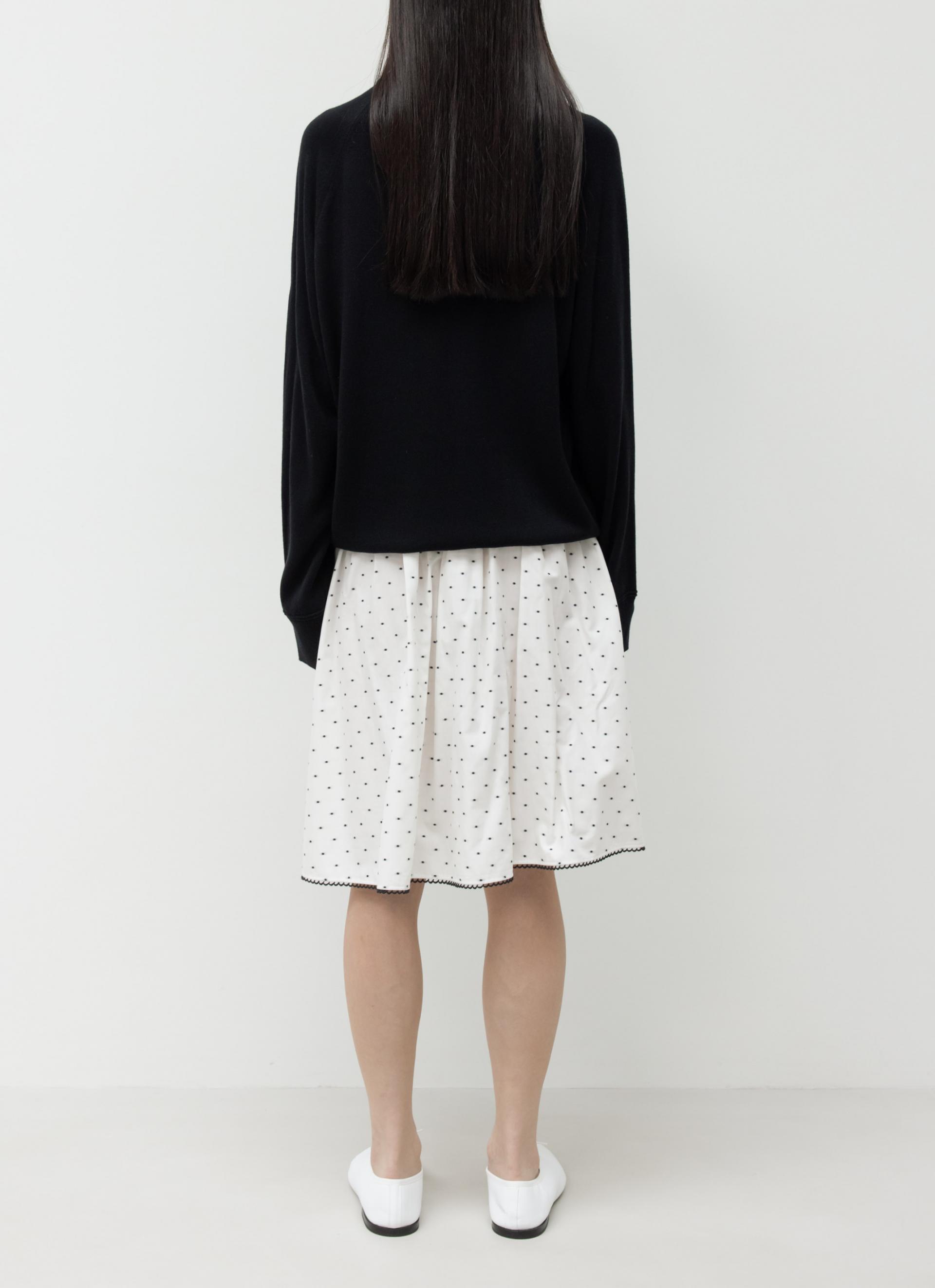 26SS WOOL SILK POLO KNIT / BLACK
