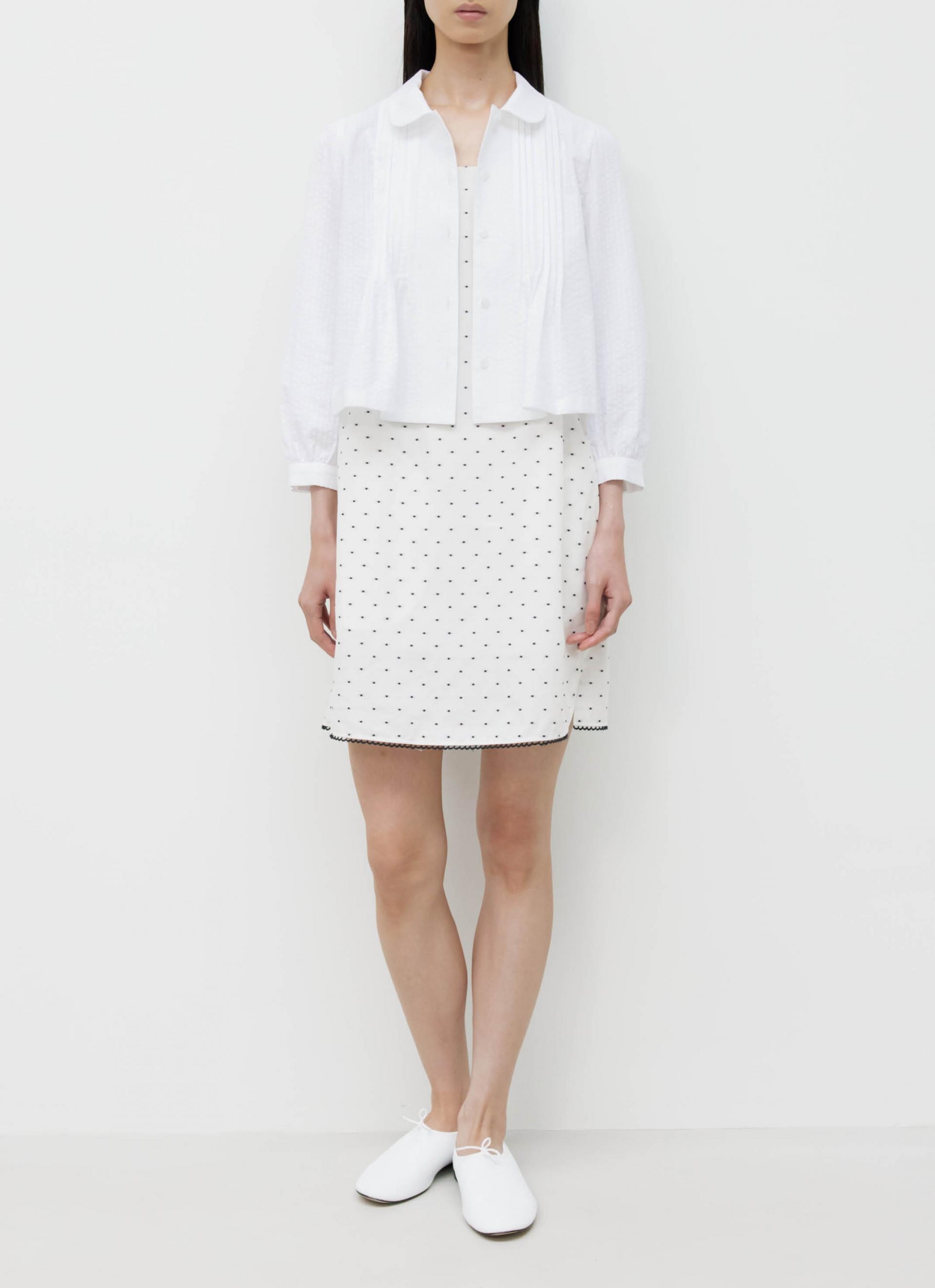 26SS ROUND COLLAR CROP SHIRTS / WHITE