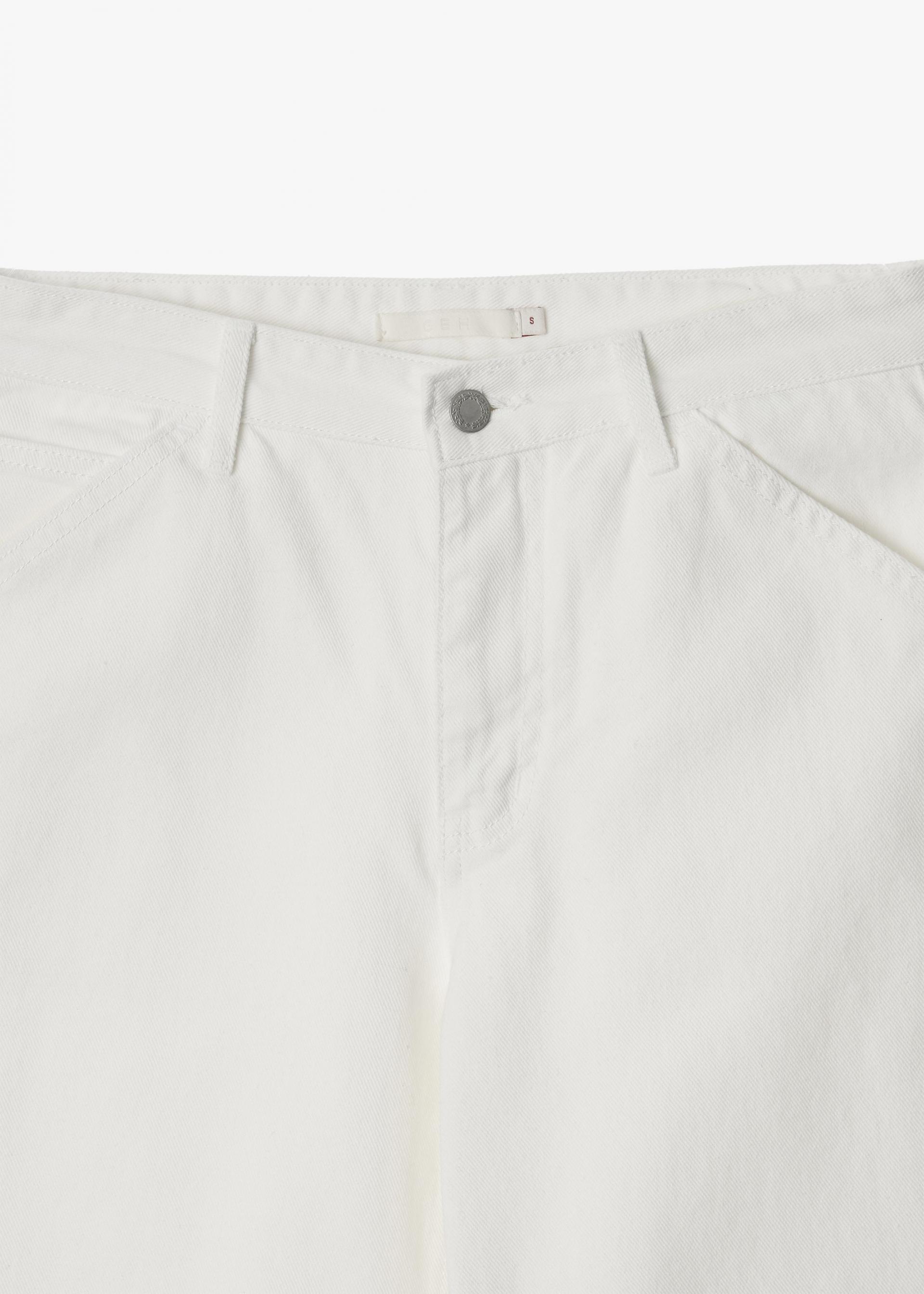 26SS WIDE CINCH-BACK JEAN / WHITE