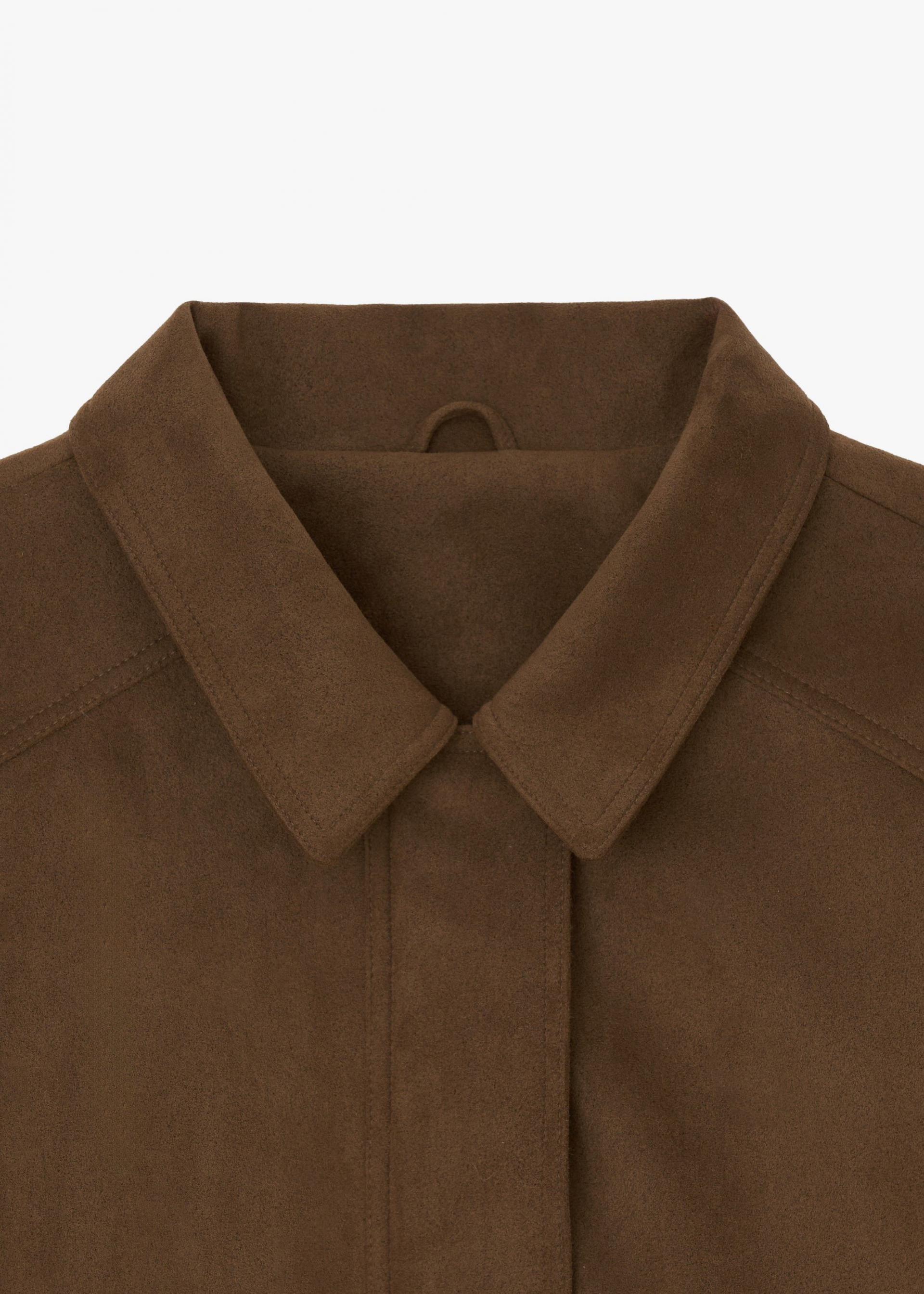 26SS FAUX SUEDE BOMBER / BROWN