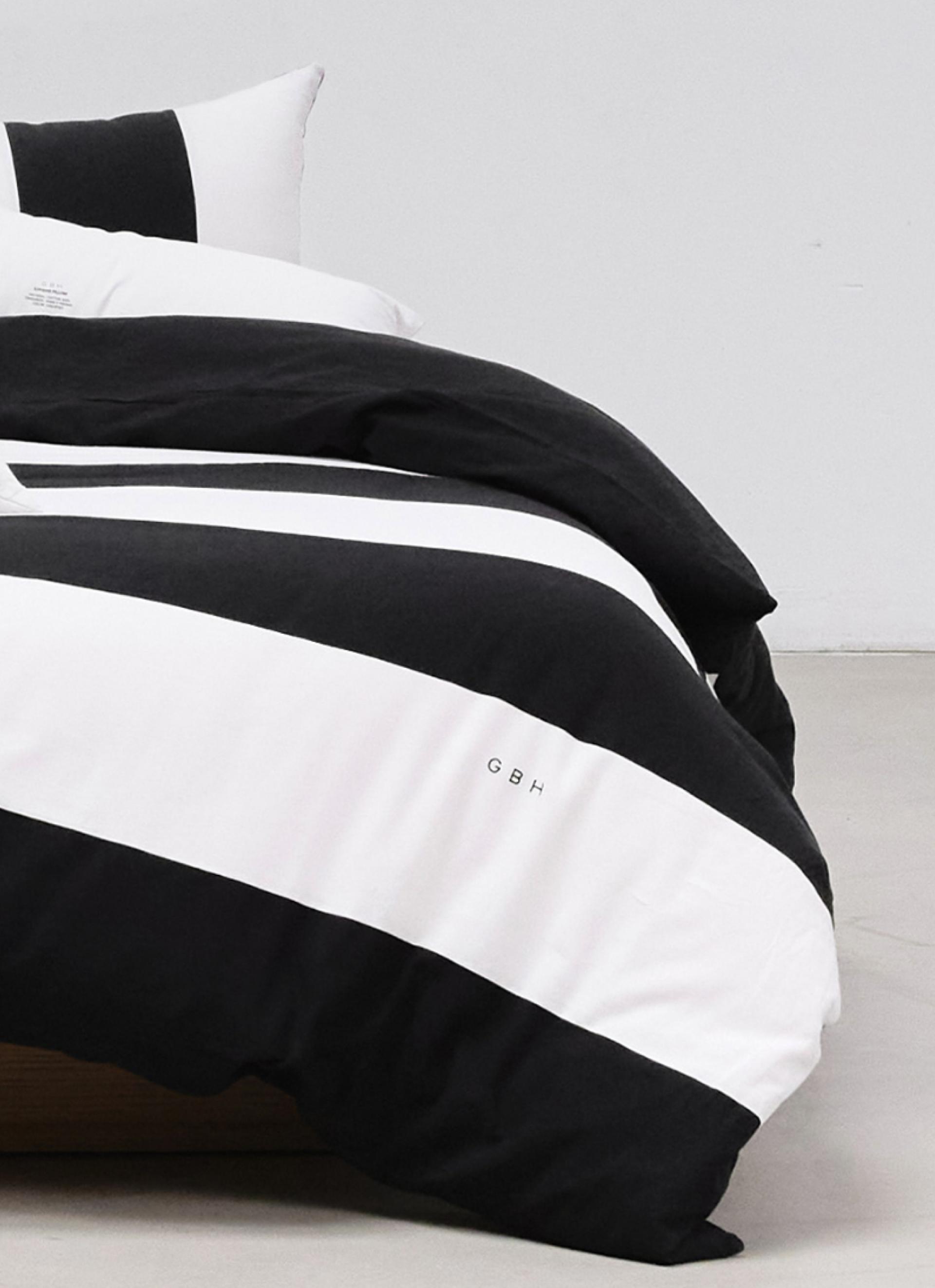PATCHWORK DUVET COVER BLACK&ASH / 2 SIZES