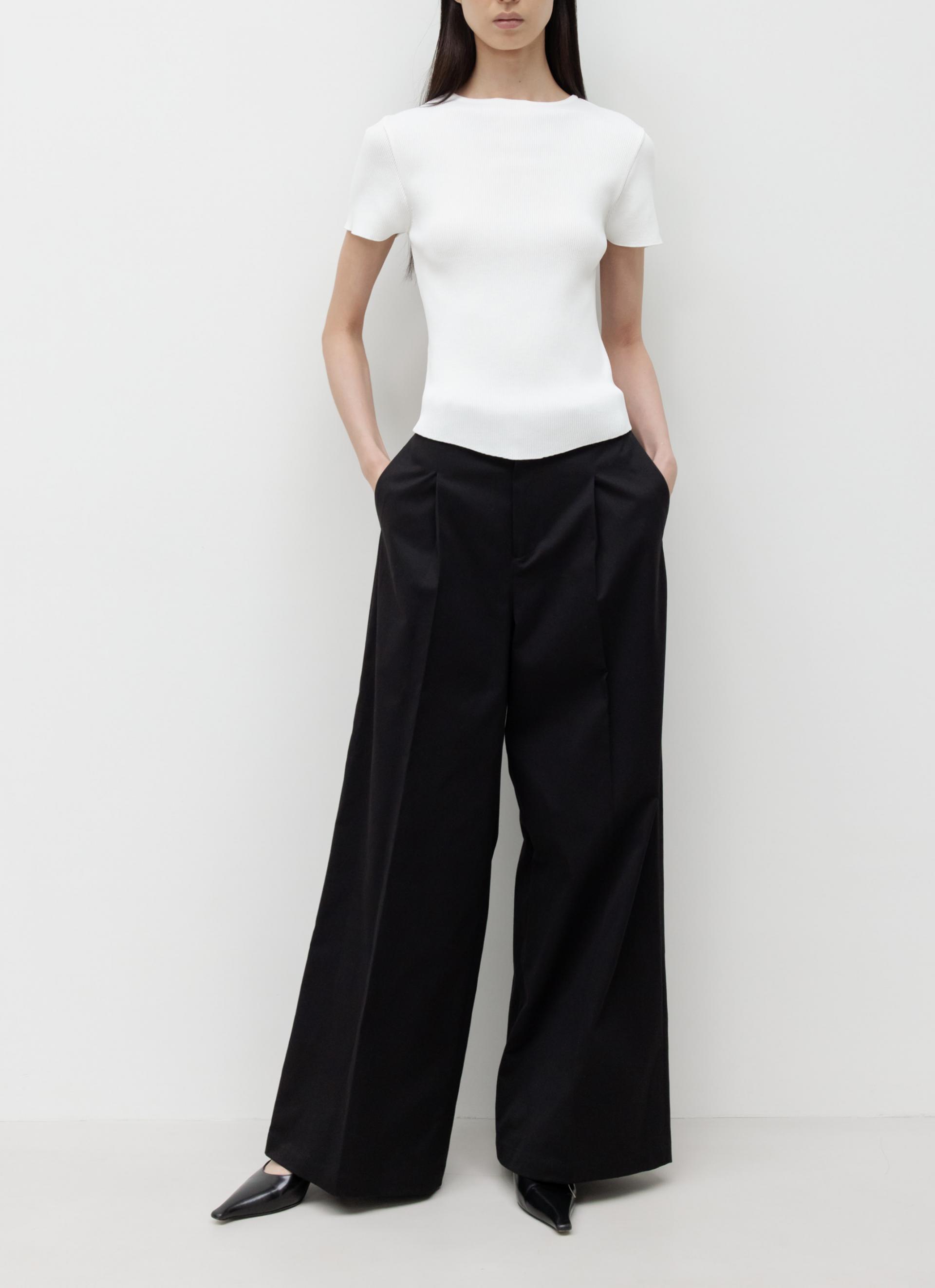 26SS WIDE FIT COTTON PANTS / BLACK