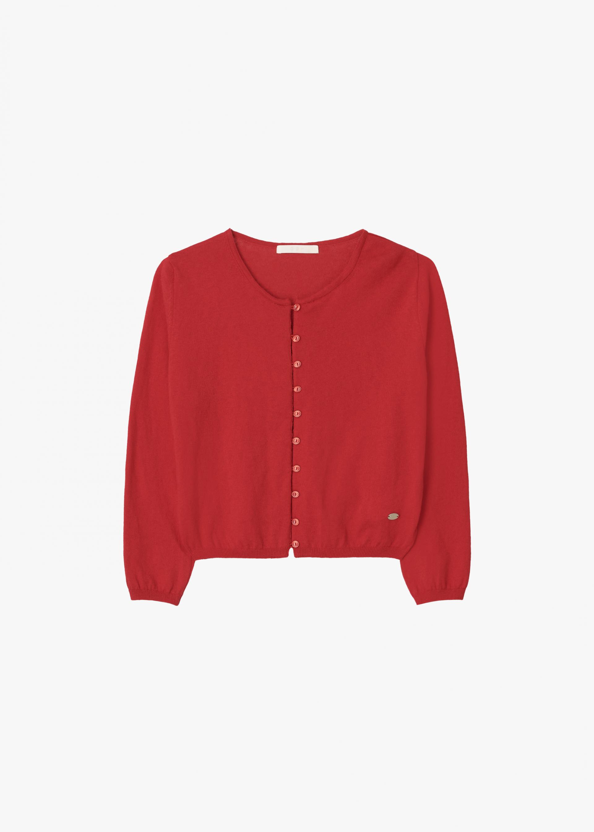 26SS CASHMERE PETITE CARDIGAN / RED