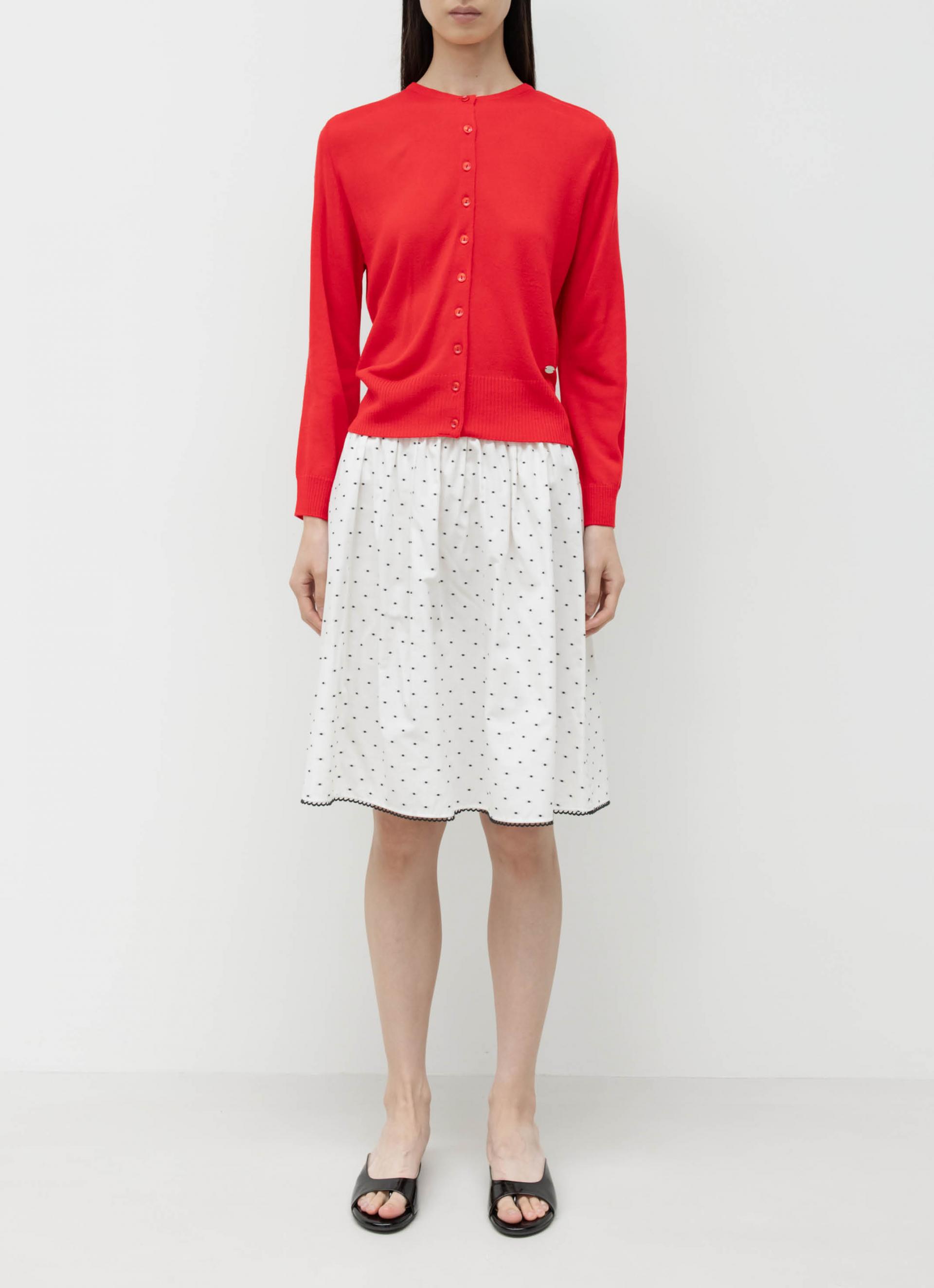 26SS SHEER CARDIGAN / RED