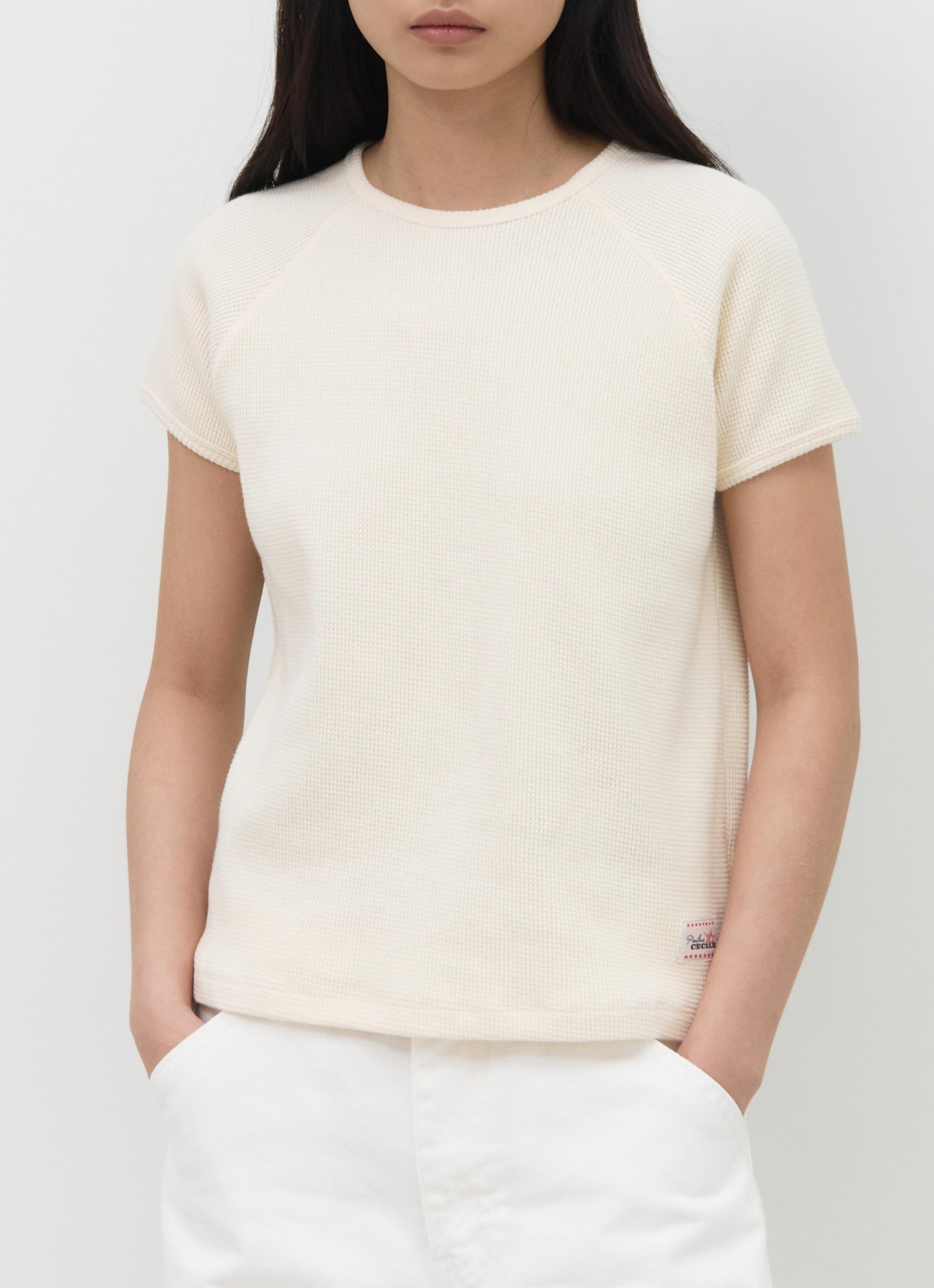26SS PETITE WAFFLE TOP / CREAM
