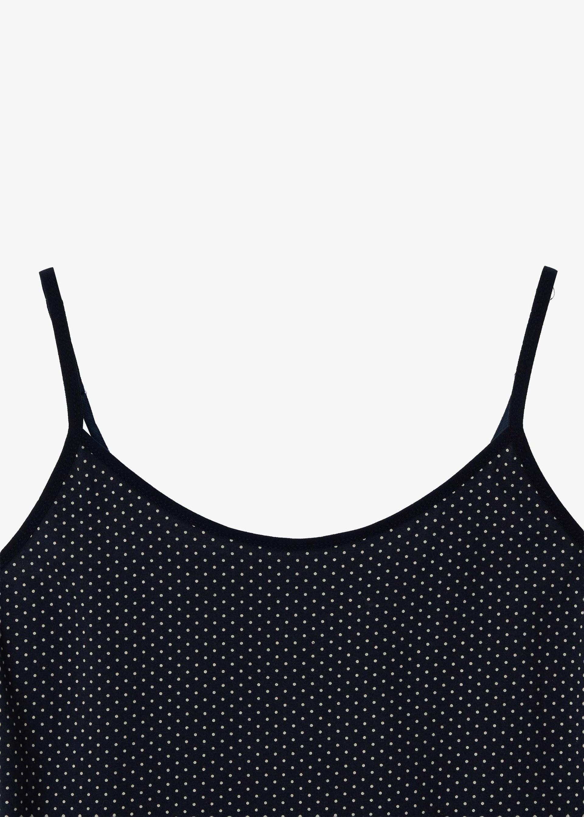 26SS SLIM FIT DOT SLEEVELESS / NAVY