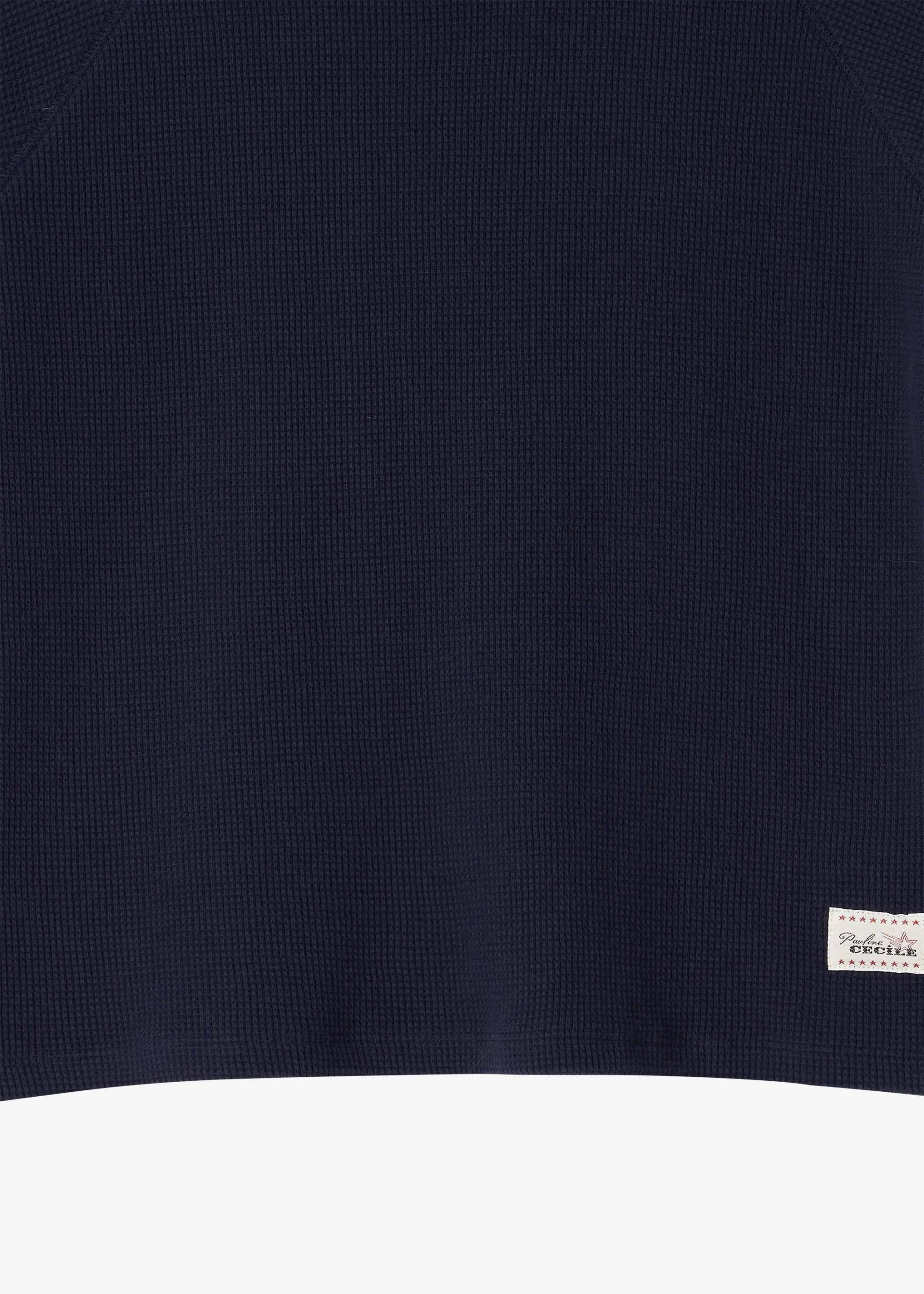 26SS PETITE WAFFLE TOP / NAVY