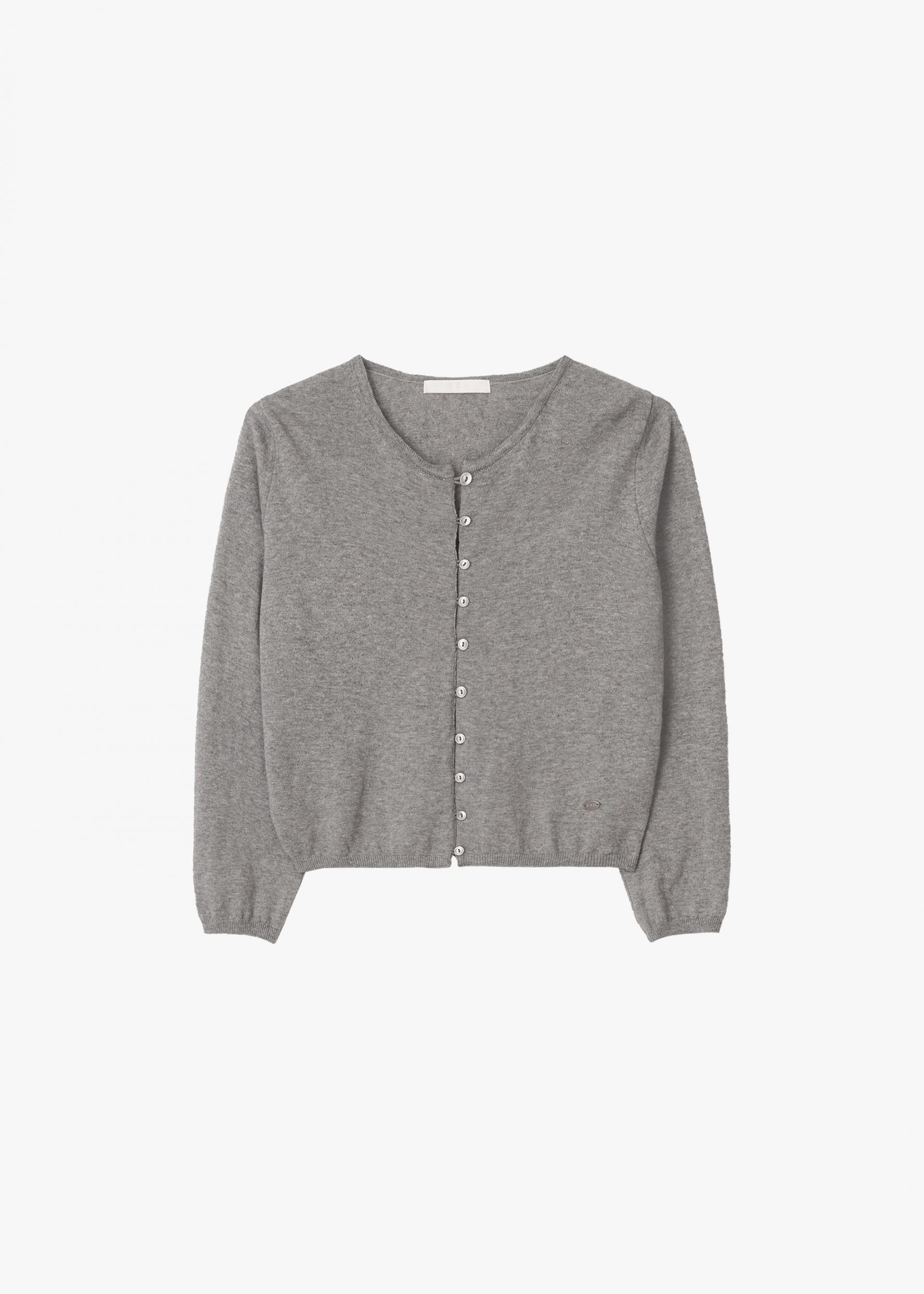 26SS CASHMERE PETITE CARDIGAN / MELANGE GREY