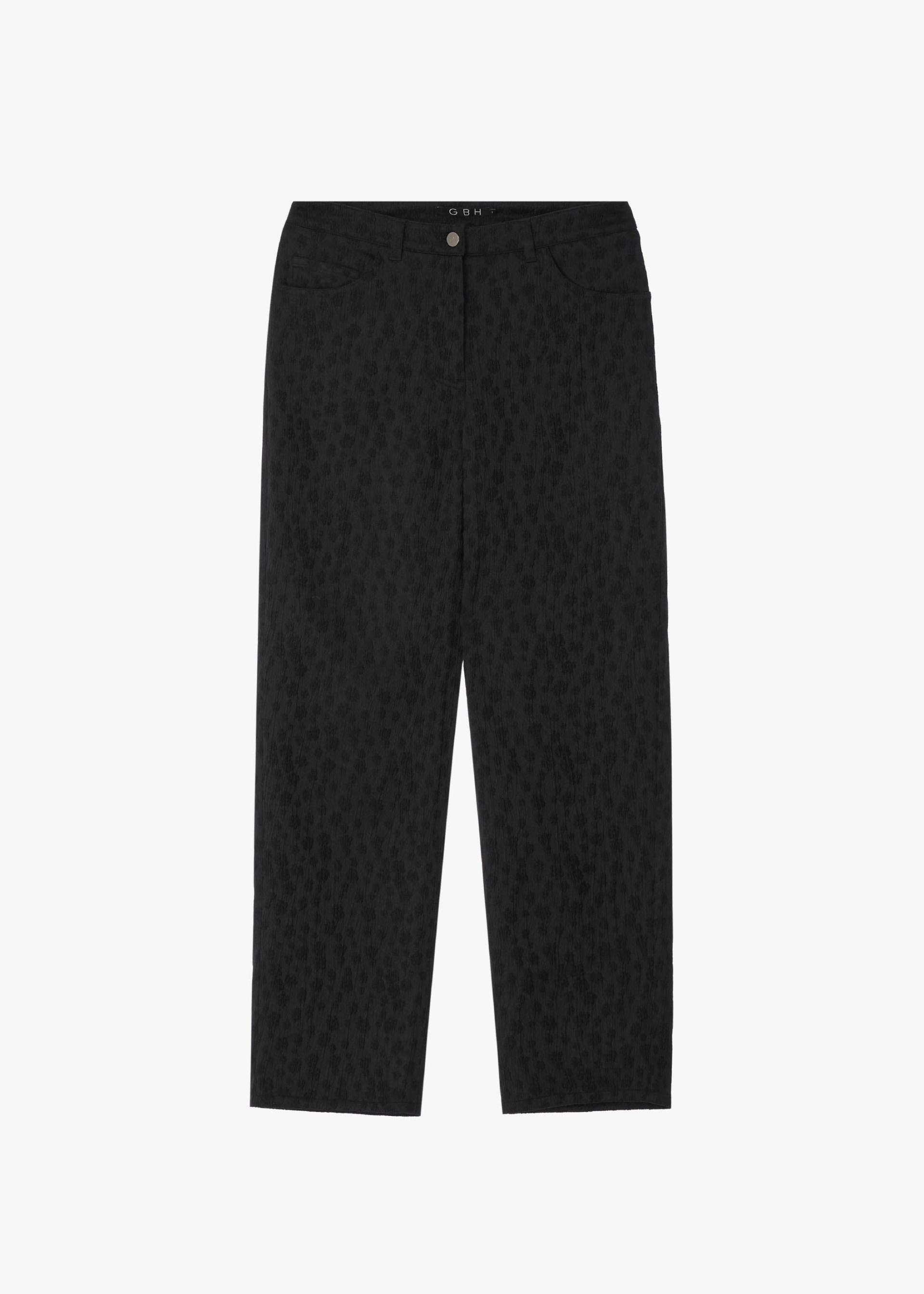 26SS JACQUARD STRAIGHT PANTS / BLACK