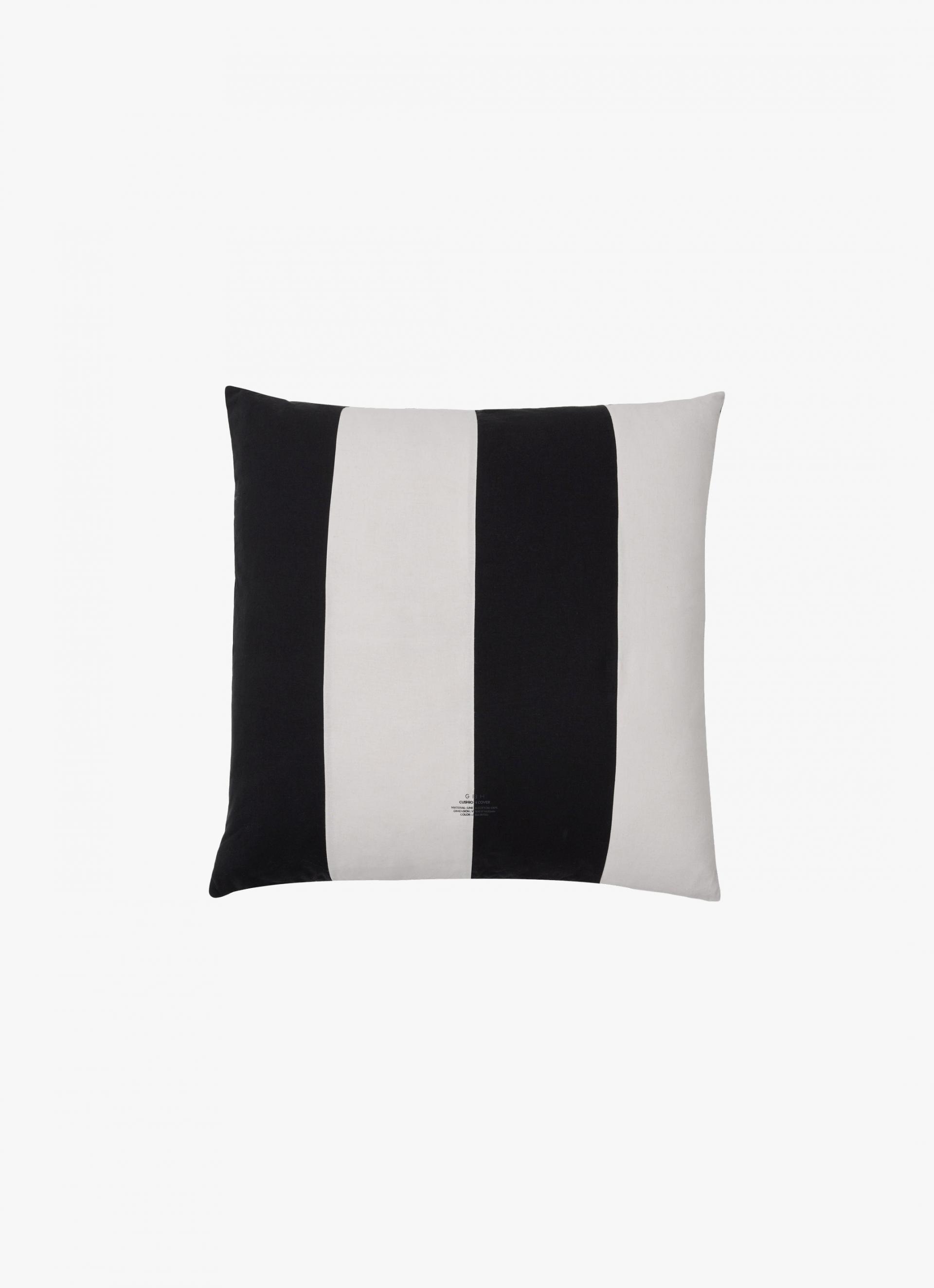 PATCHWORK CUSHION COVER / BLACK&ASH (65x65cm)