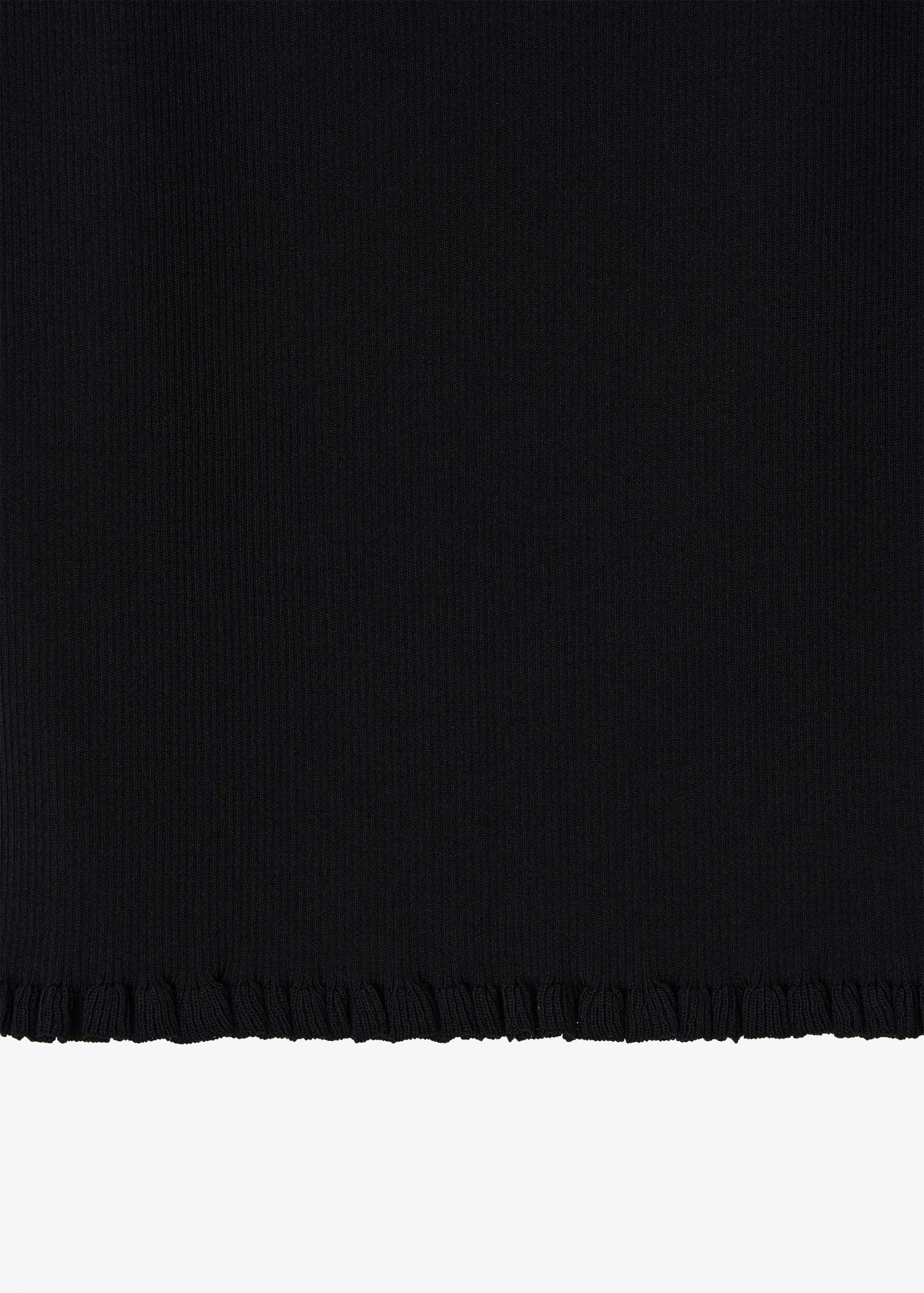 26SS RIBBED FRILL SLEEVELESS / BLACK