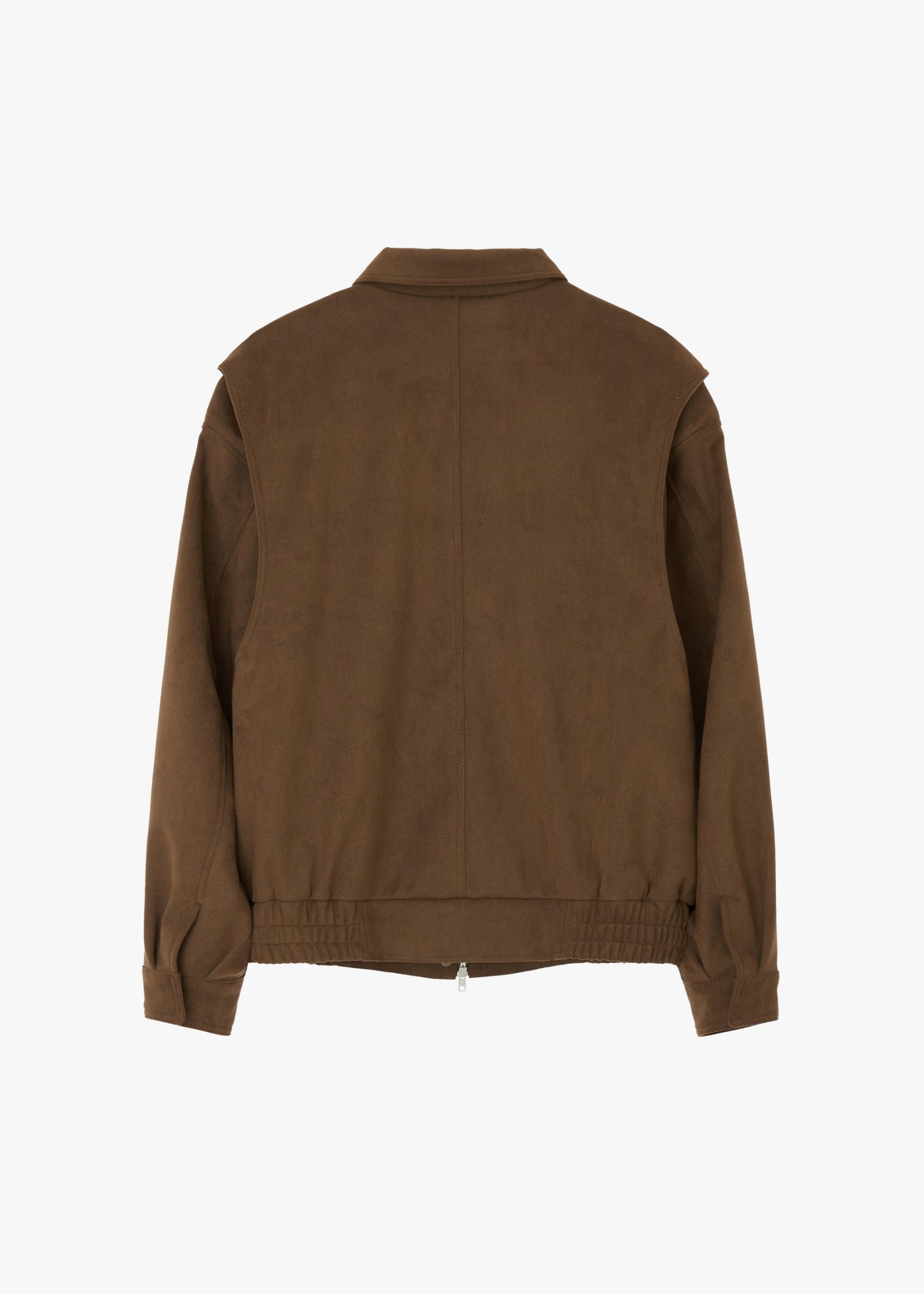 26SS FAUX SUEDE BOMBER / BROWN