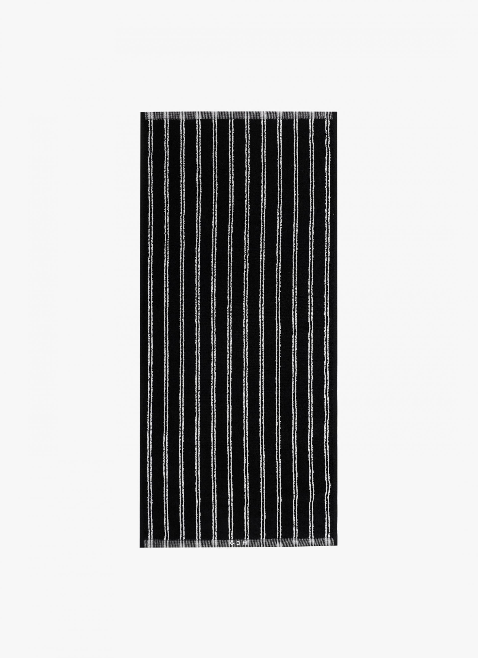 FACE TOWEL_STRIPE TWIN BLACK