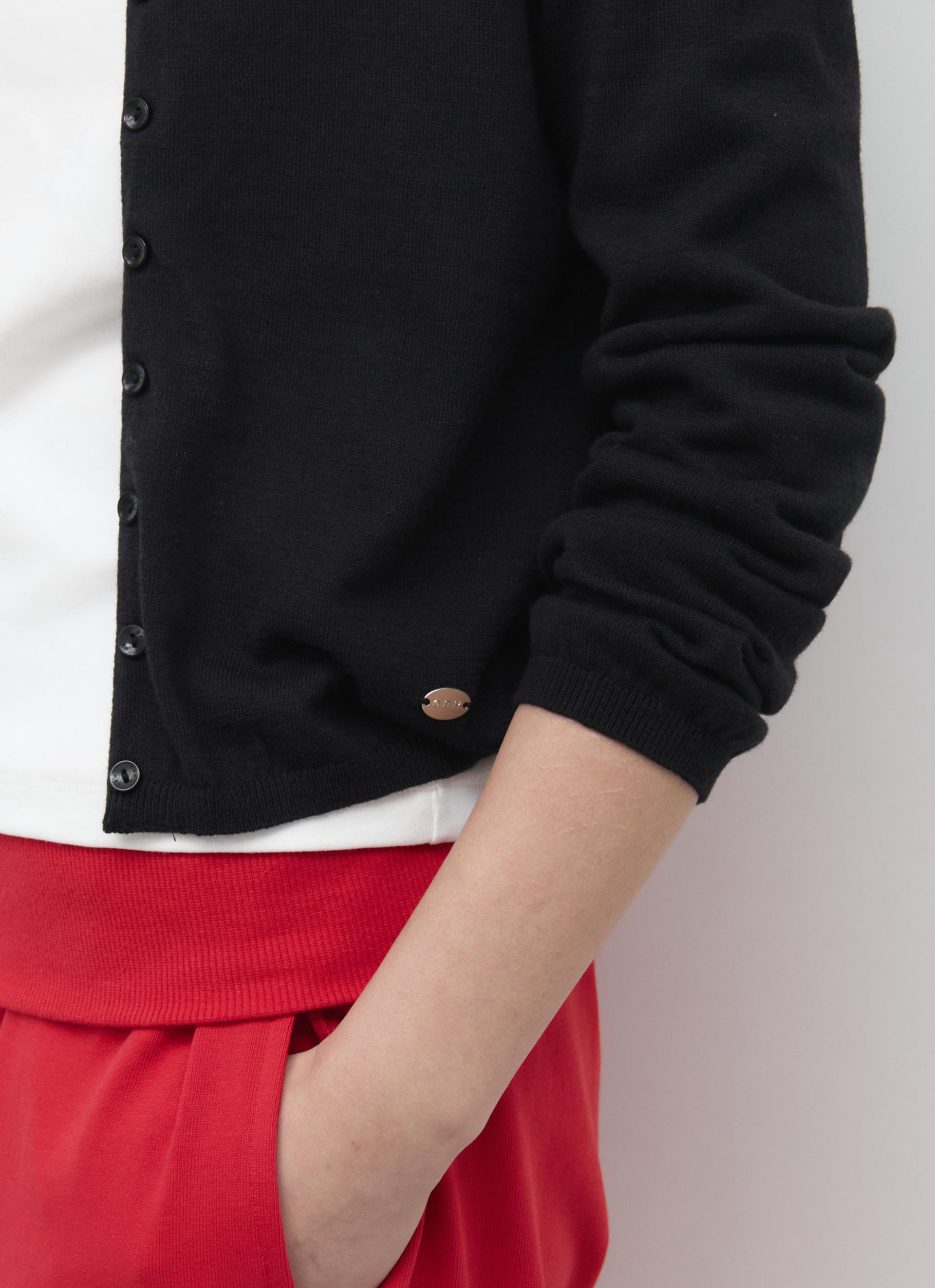 26SS CASHMERE PETITE CARDIGAN / BLACK