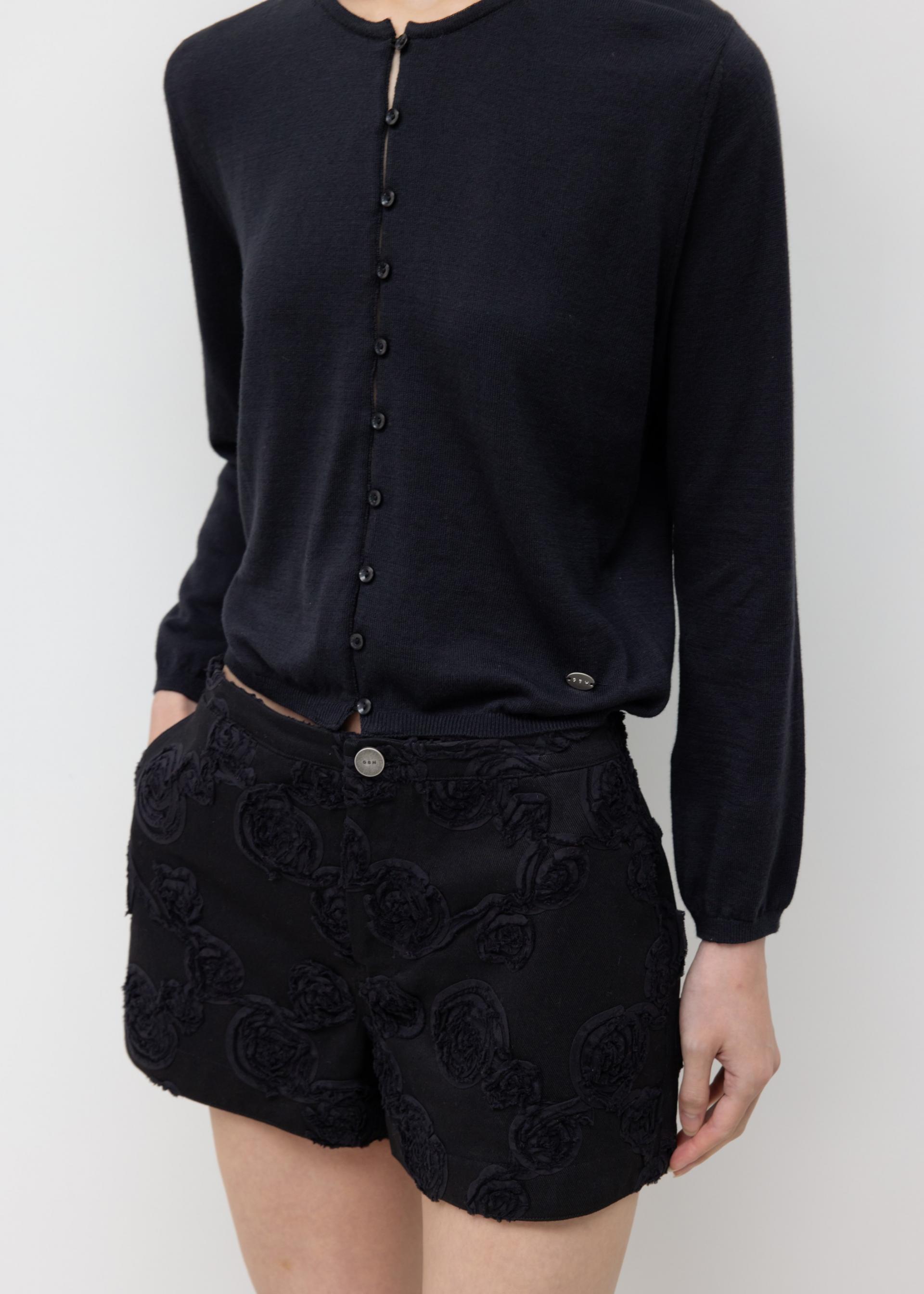 26SS CASHMERE PETITE CARDIGAN / BLACK