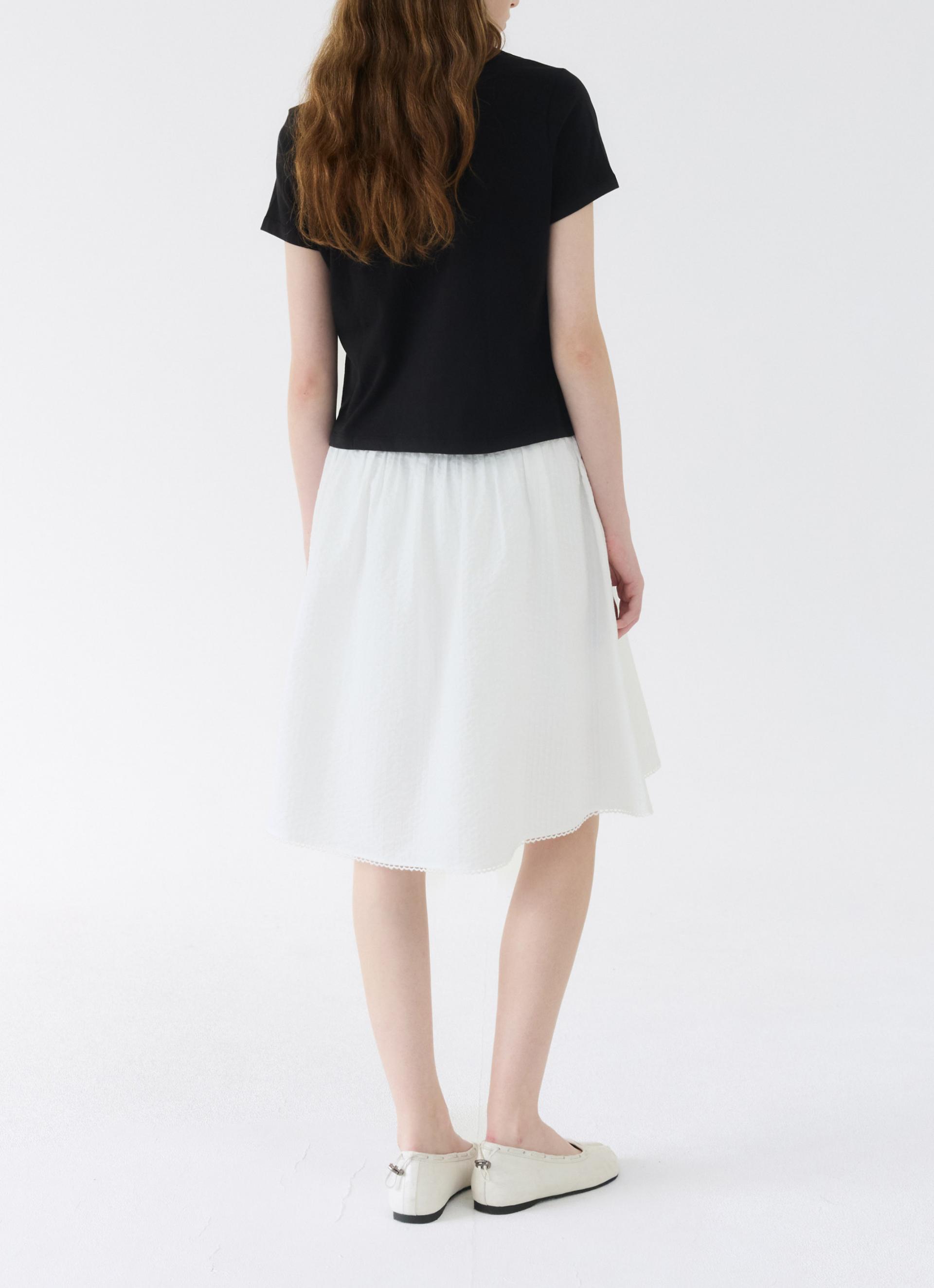 26SS COTTON POLINE SKIRT / WHITE