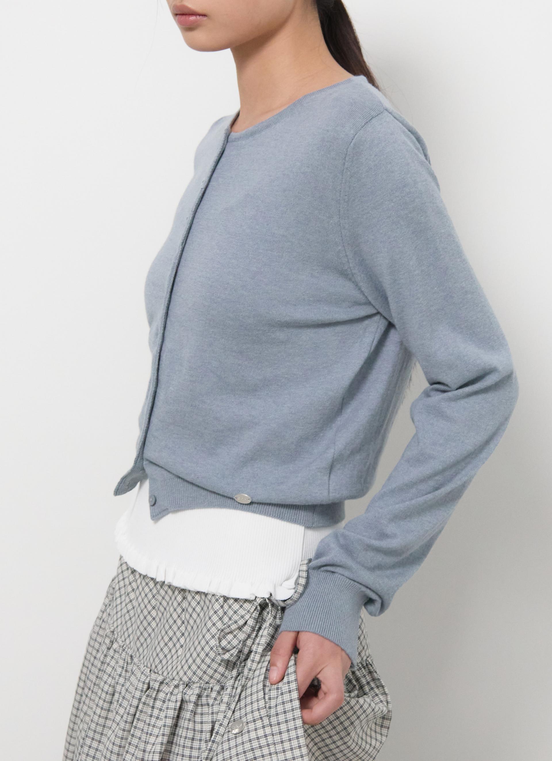 26SS CASHMERE ANG CARDIGAN / SOFT BLUE