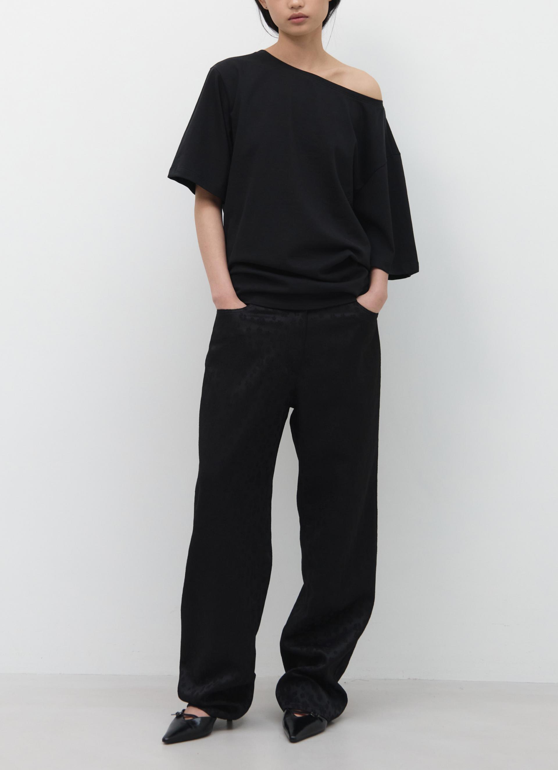 26SS UNBALANCE OFF SHOULDER TOP / BLACK